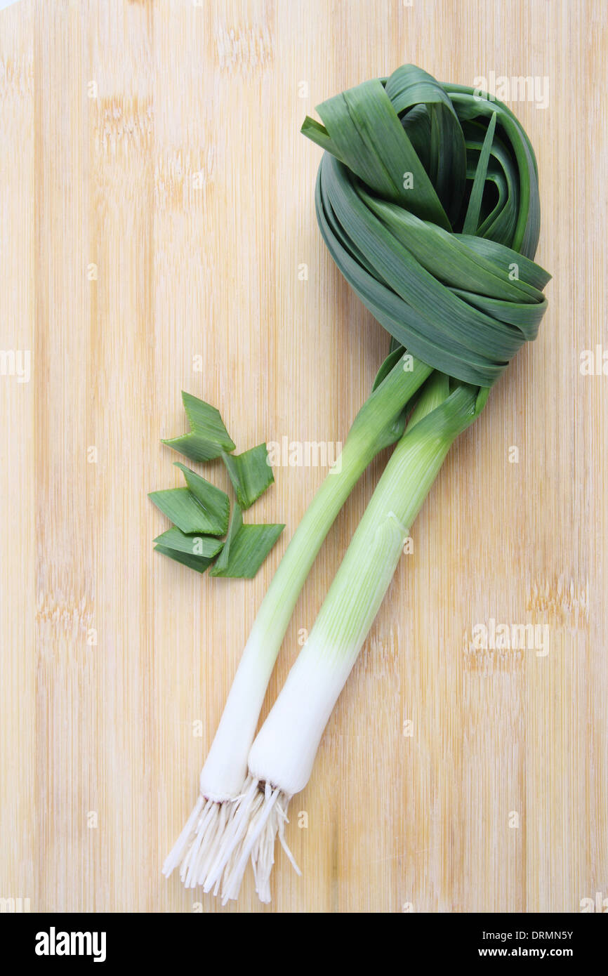 green garlic sprouts Stock Photo Alamy