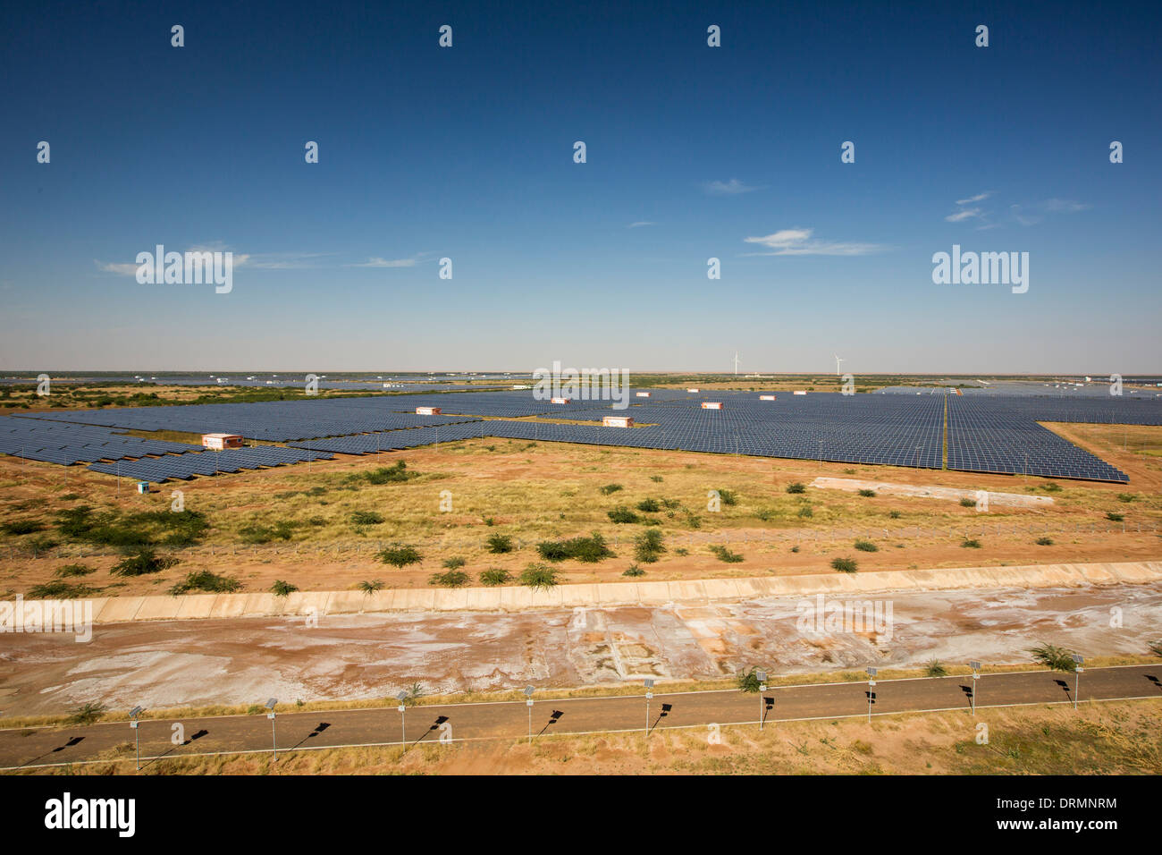 Asia's largest solar popwer station, the Gujarat Solar Park, in Gujarat