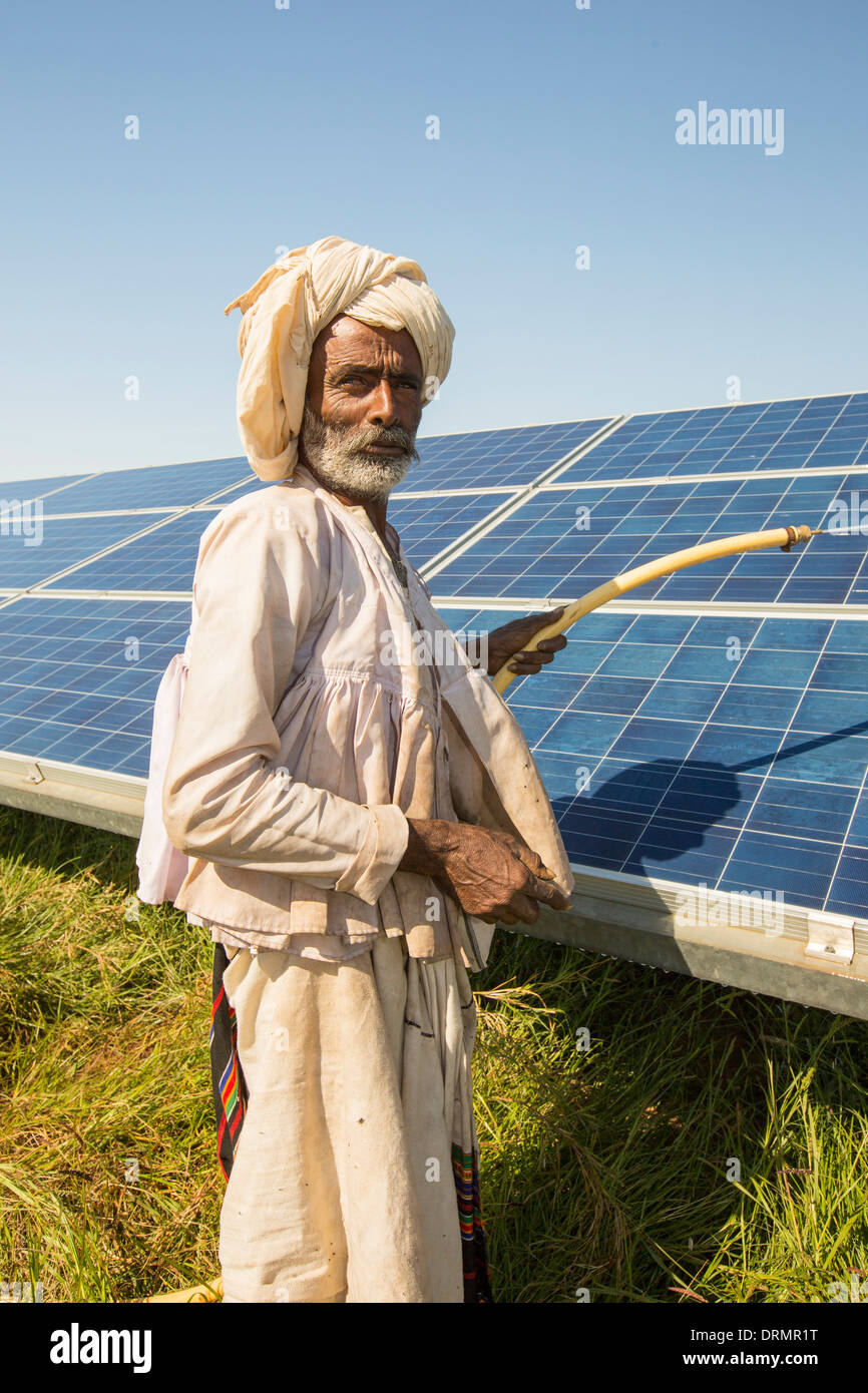 Asia's largest solar popwer station, the Gujarat Solar Park, in Gujarat