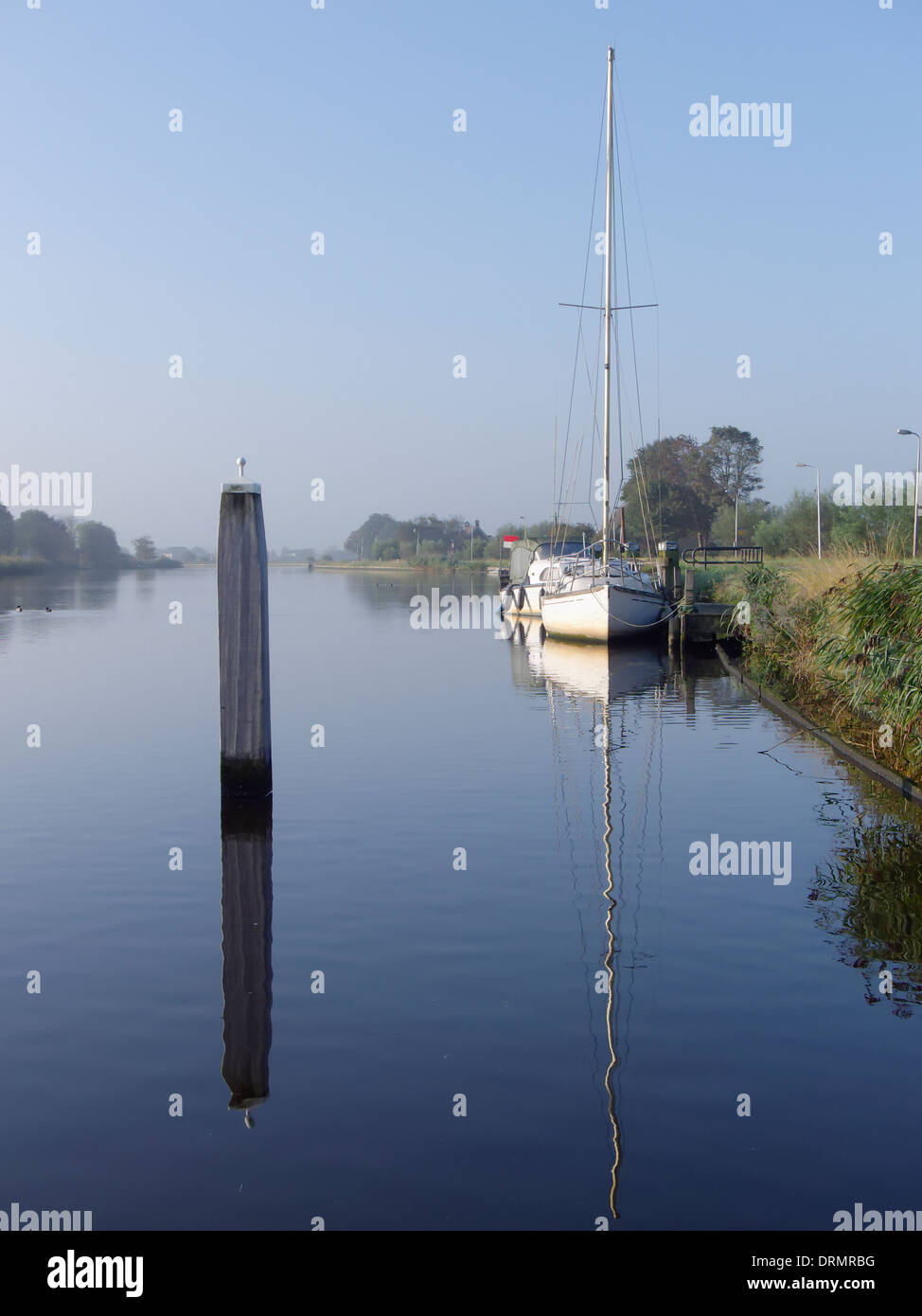 Amstel Canal in Holland Stock Photo