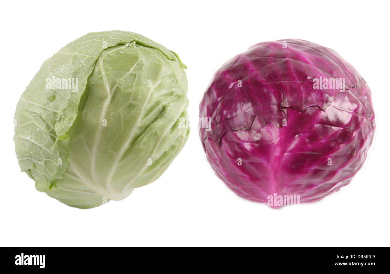 greenand purple cabbage Stock Photo Alamy