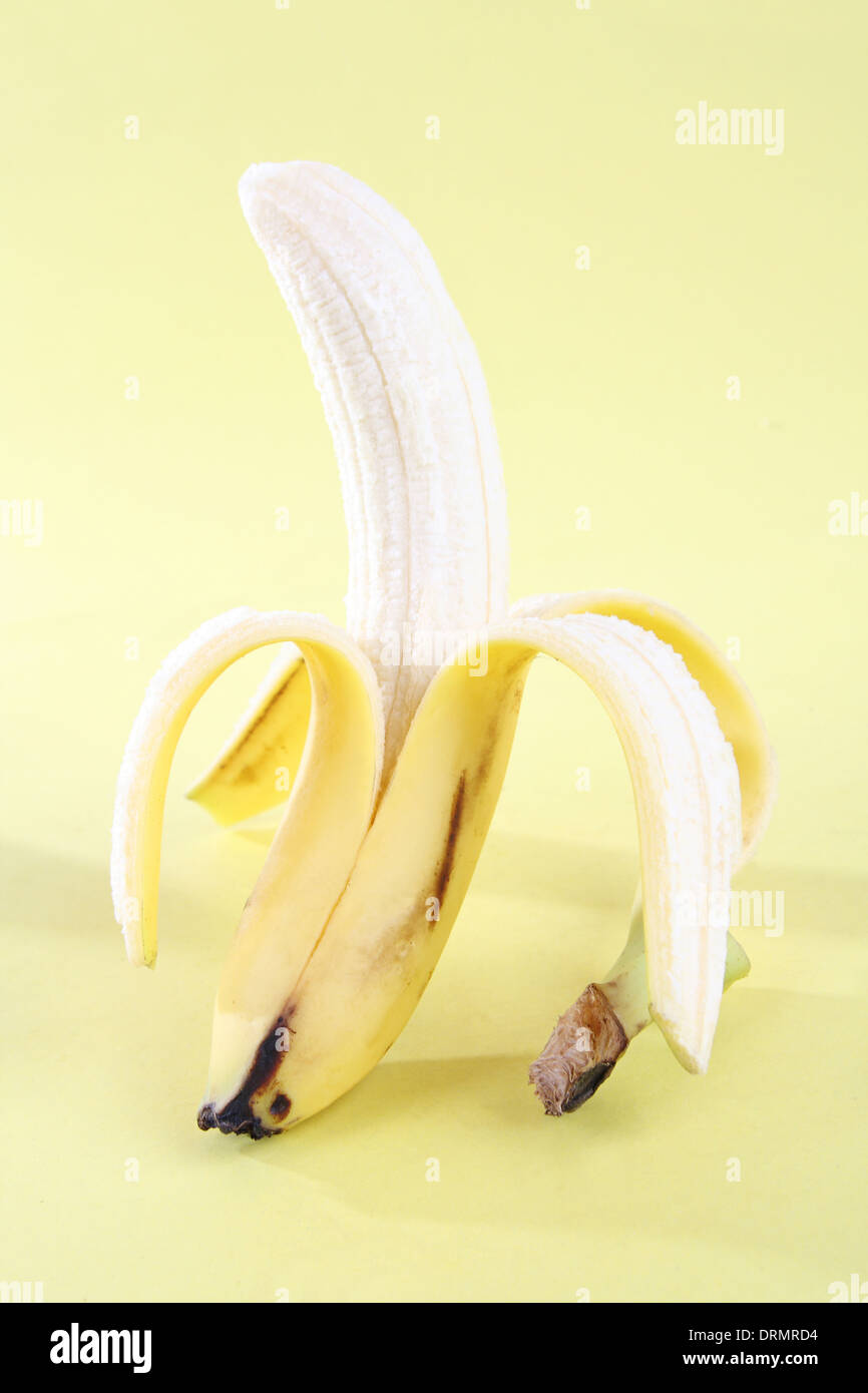 a peeled banana Stock Photo