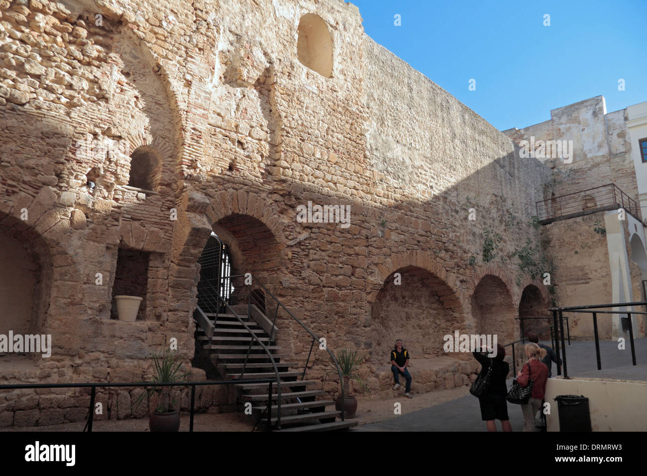 Statue of Pedro Espinosa in the Plaza de Santa Maria with a pavement cafe  and the giants arch to the rear, Antequera, Spain Stock Photo - Alamy