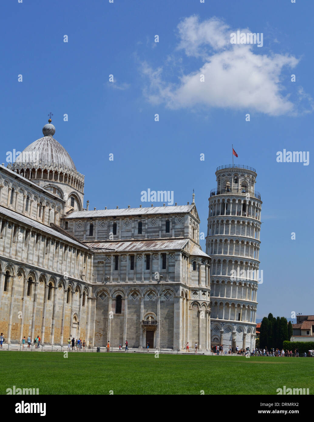 Leaning Tower of Pisa and Cathedral Stock Photo