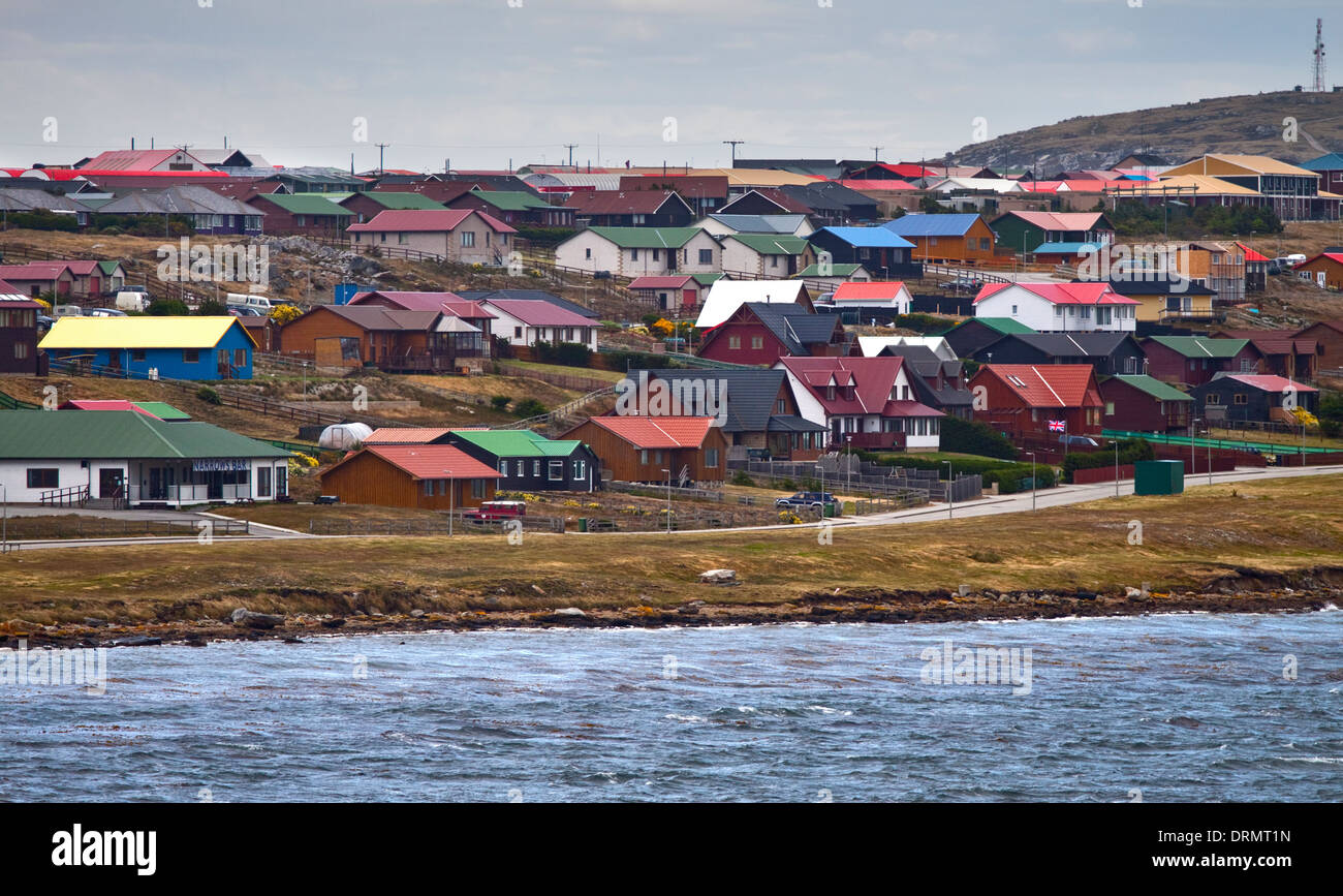 Housing in Stanley, Falkland Islands Stock Photo