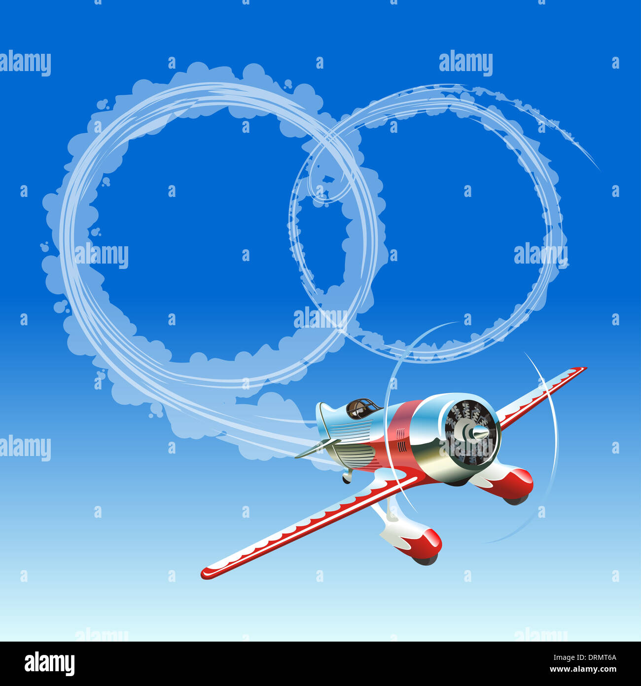 cartoon retro airplane Stock Photo - Alamy