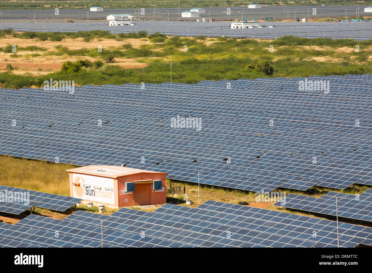 Asia's largest solar popwer station, the Gujarat Solar Park, in Gujarat
