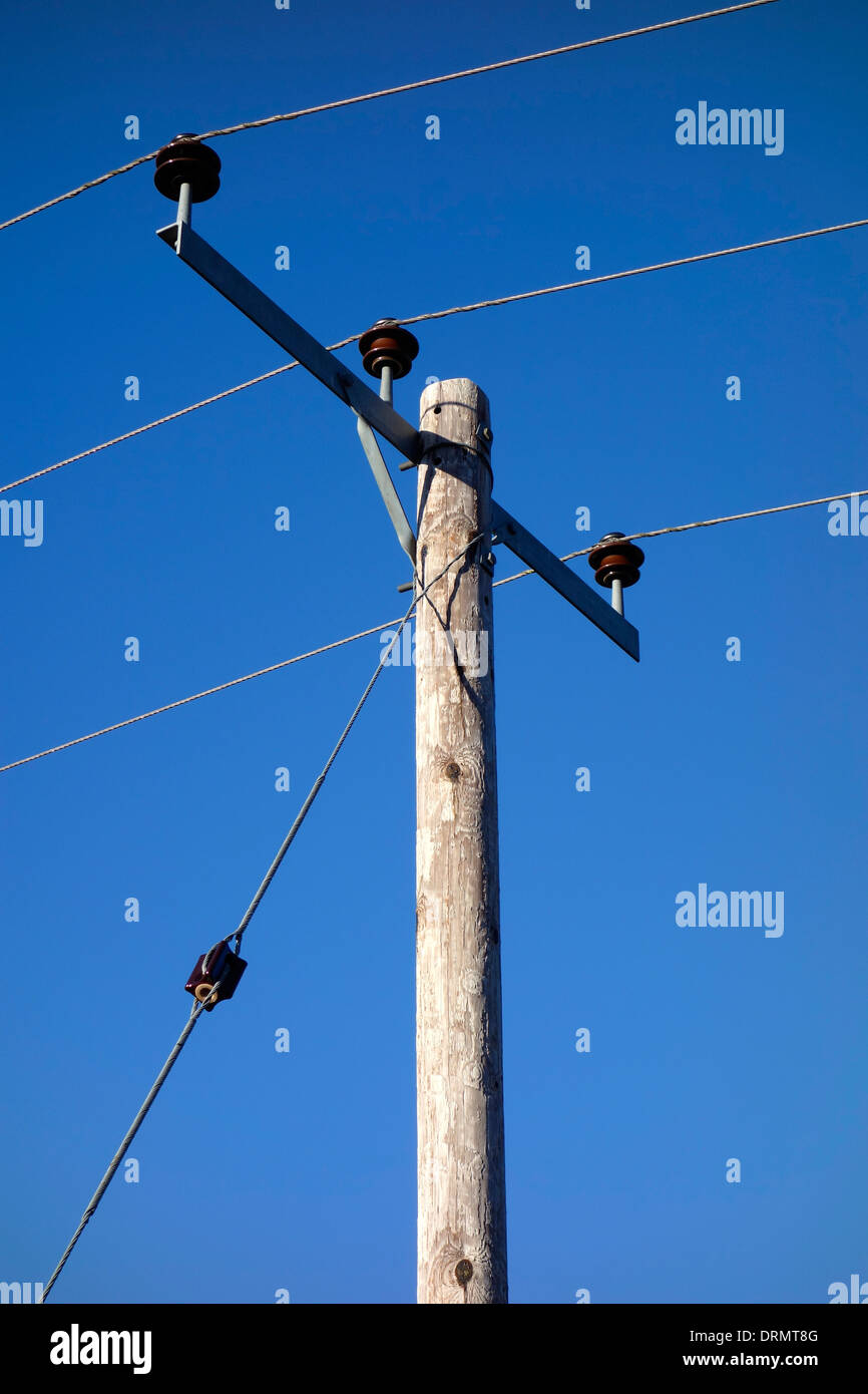 Telegraph Poles and Wires, UK Stock Photo - Alamy