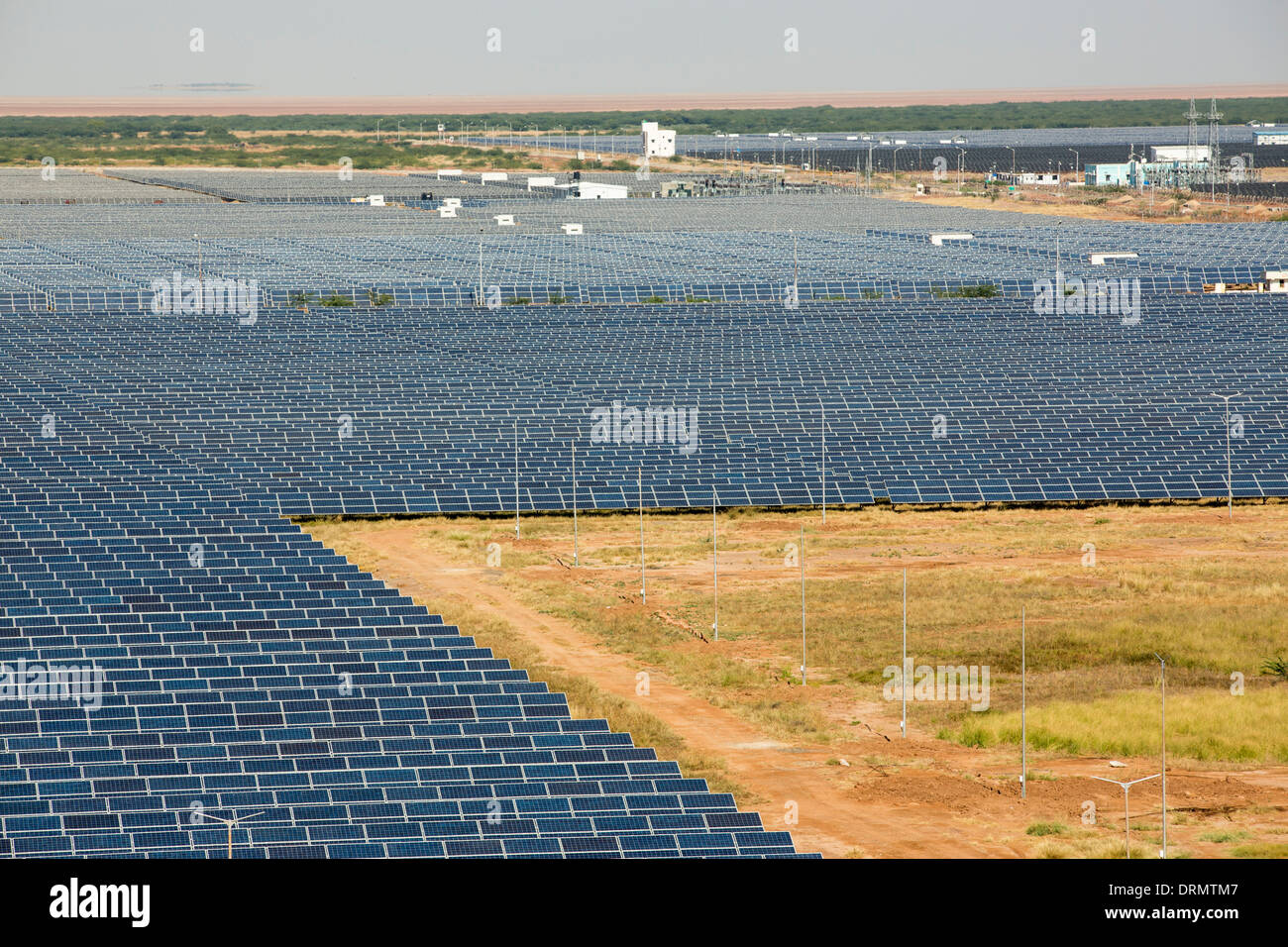 Asia's largest solar popwer station, the Gujarat Solar Park, in Gujarat