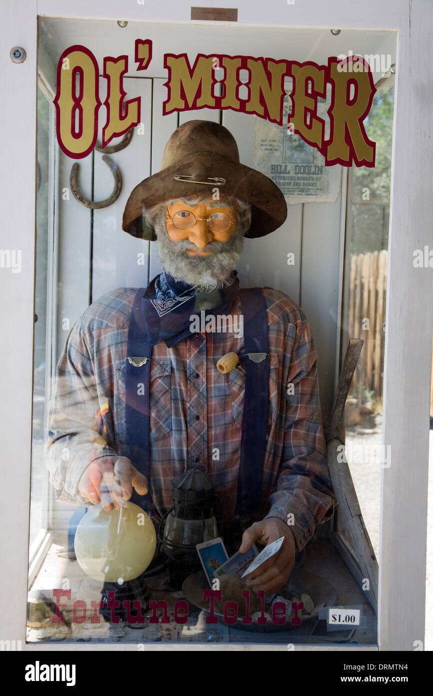 Ol miner fortune teller machine stock photo alamy