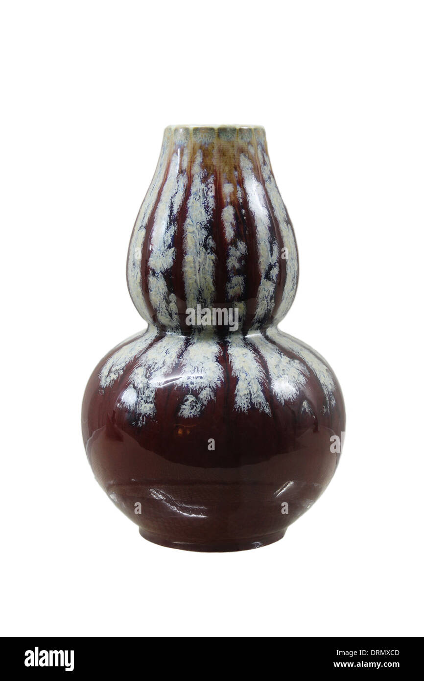 fancy glaze gourd vase Stock Photo