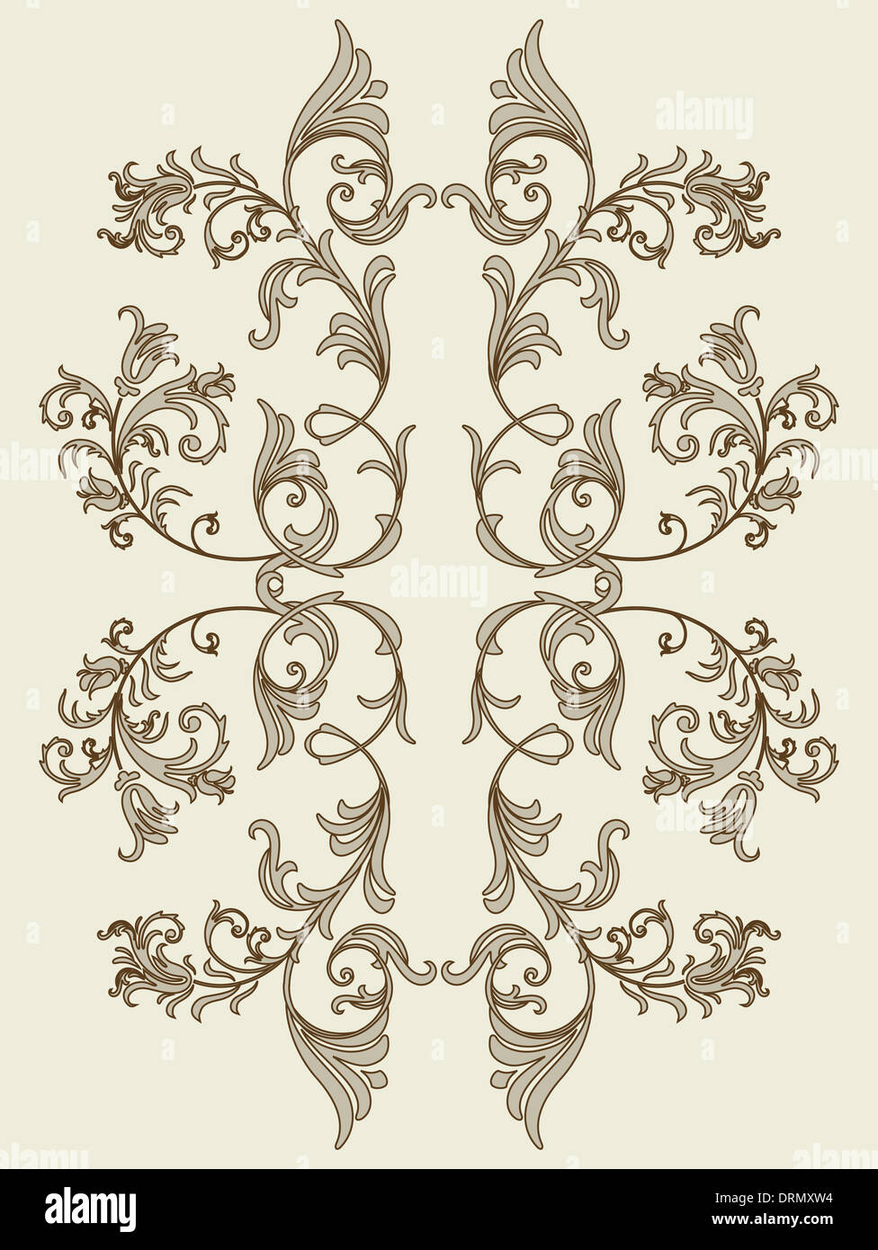 vintage floral element for seamless texture Stock Photo