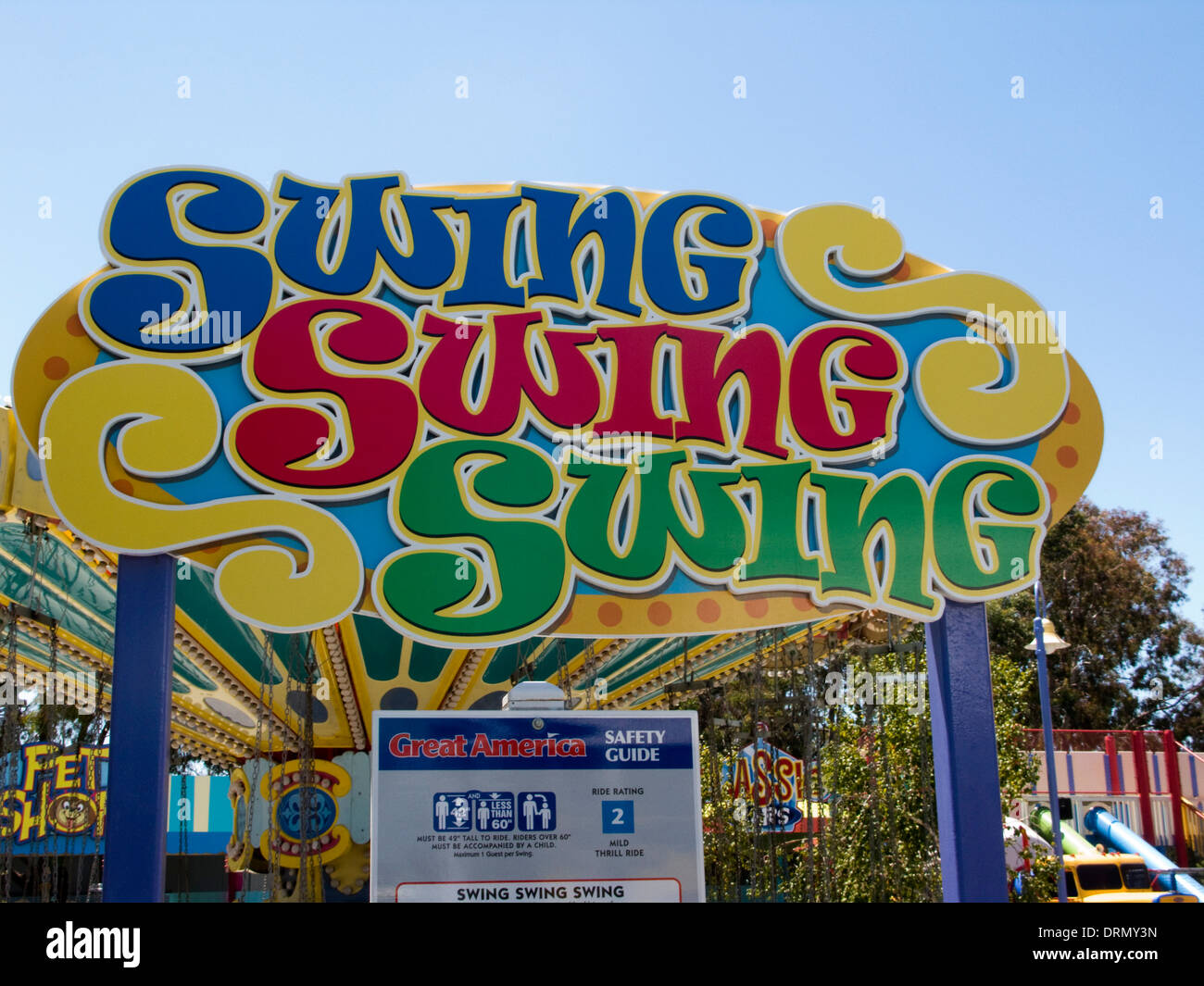 Swing Swing Swing Ride, Great America, California, USA Stock Photo Alamy