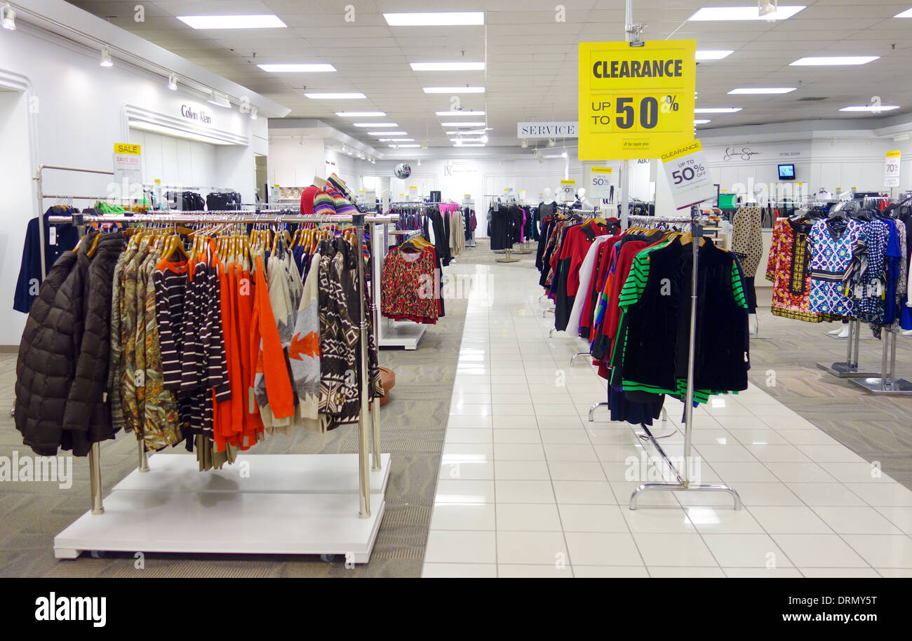 Women clothing in a department store in Toronto, Canada Stock Photo - Alamy