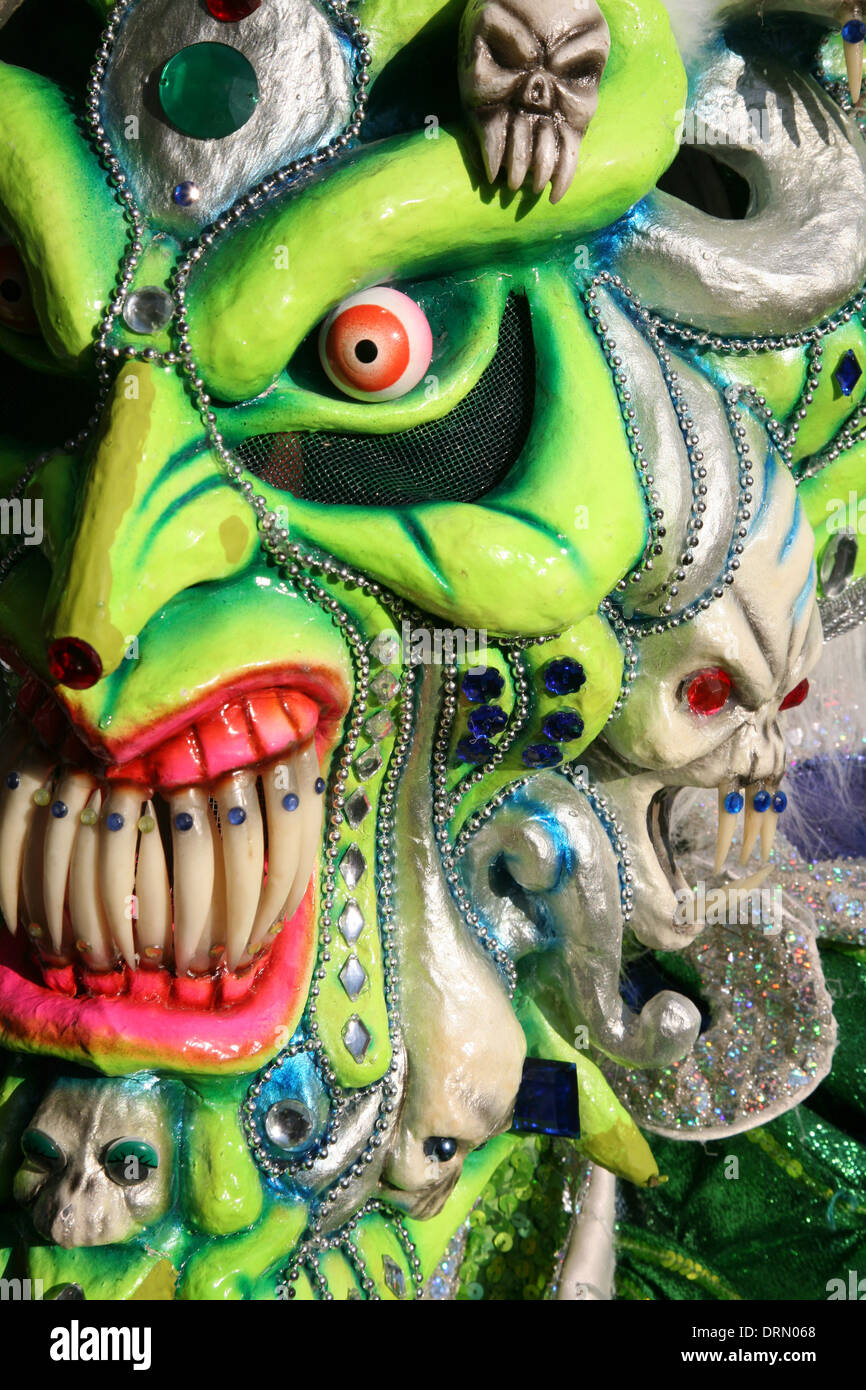 Carnaval Vegano in the town of La Vega, Dominican Republic Stock