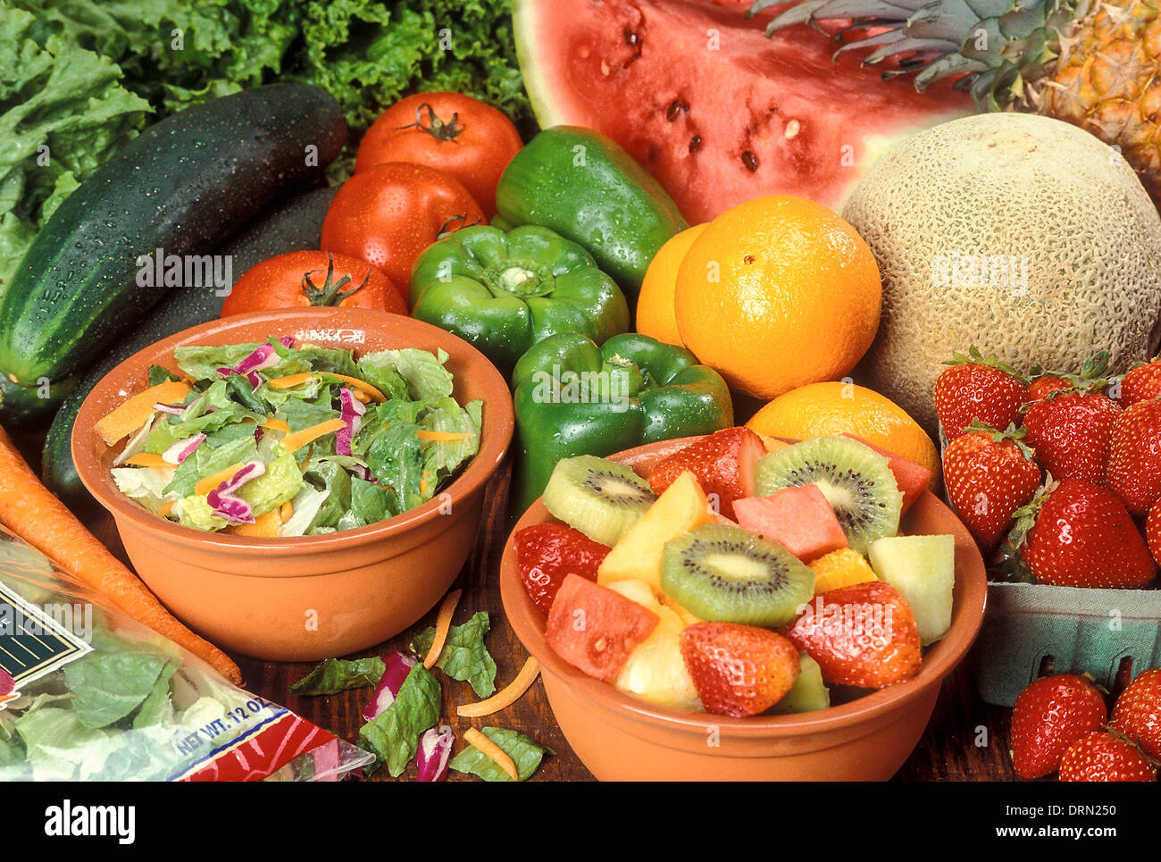 Berries, fruits and vegetable display Stock Photo Alamy