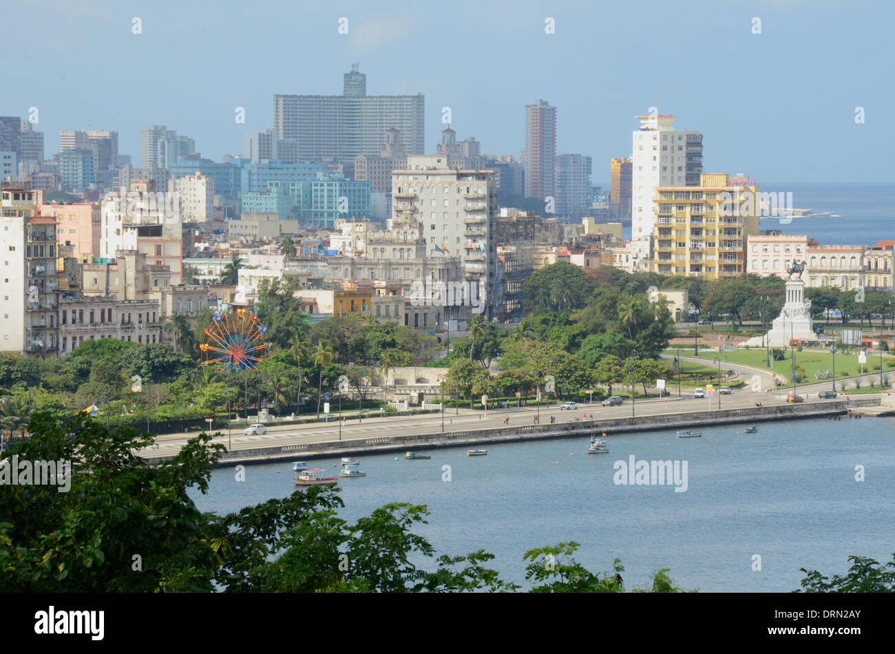 View of the harbour, Havana, Cuba Stock Photo
