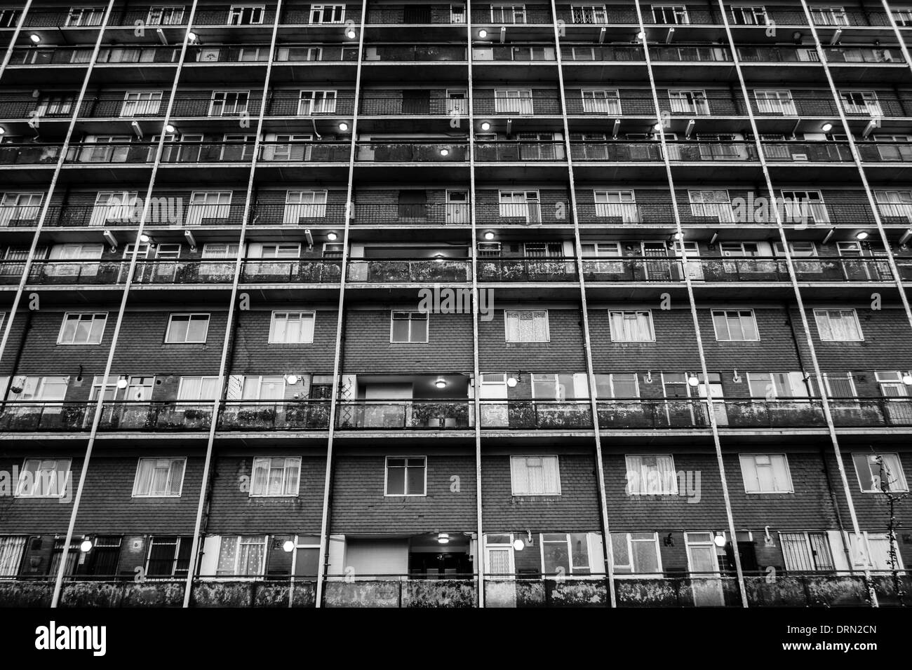 Housing estate in london Black and White Stock Photos & Images - Alamy