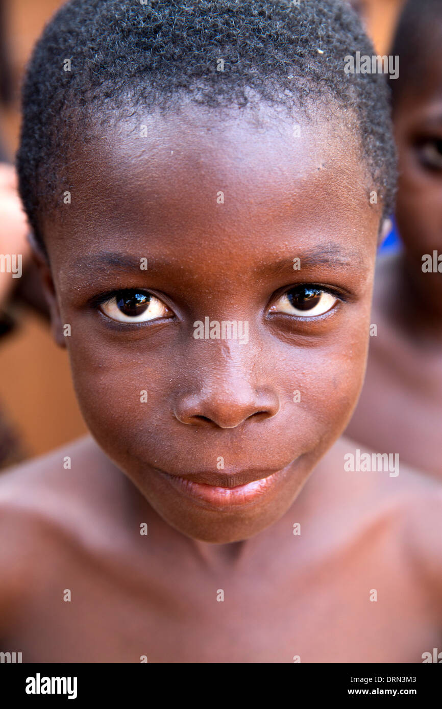 young boy in bobo dialasou, 2nd largest city in burkina faso Stock Photo