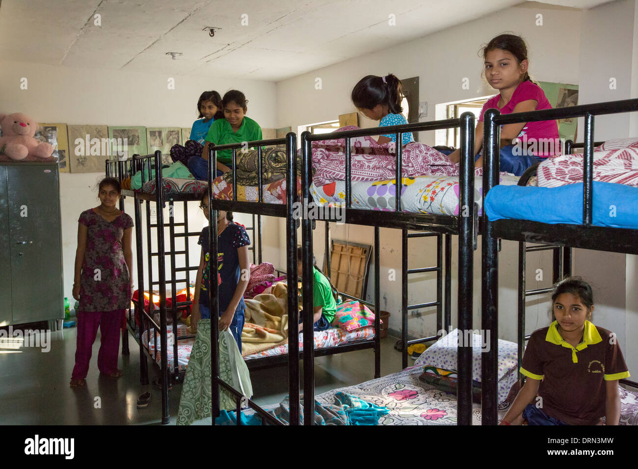 Children in the orphanage at The Muni Seva Ashram in Goraj, near Vadodara, India Stock Photo