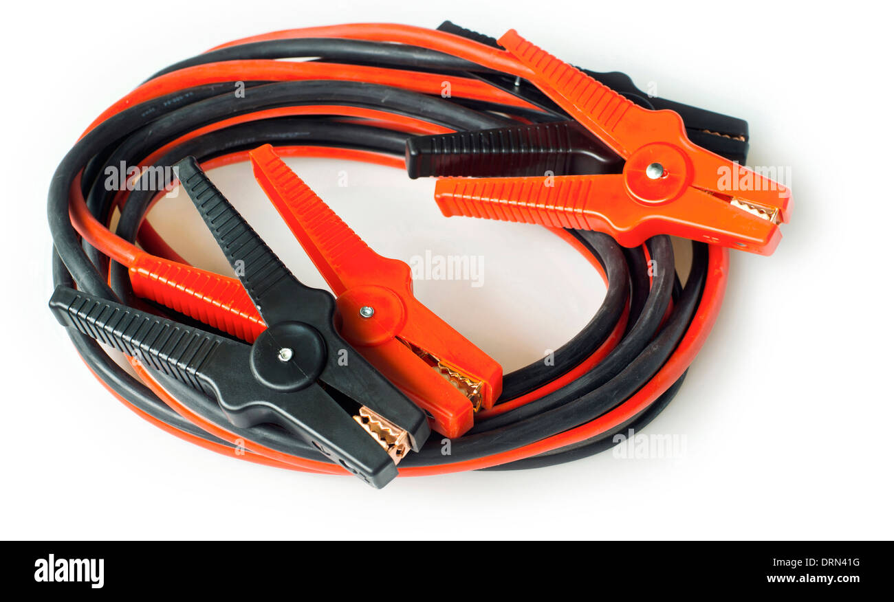 battery jumper cables Stock Photo Alamy