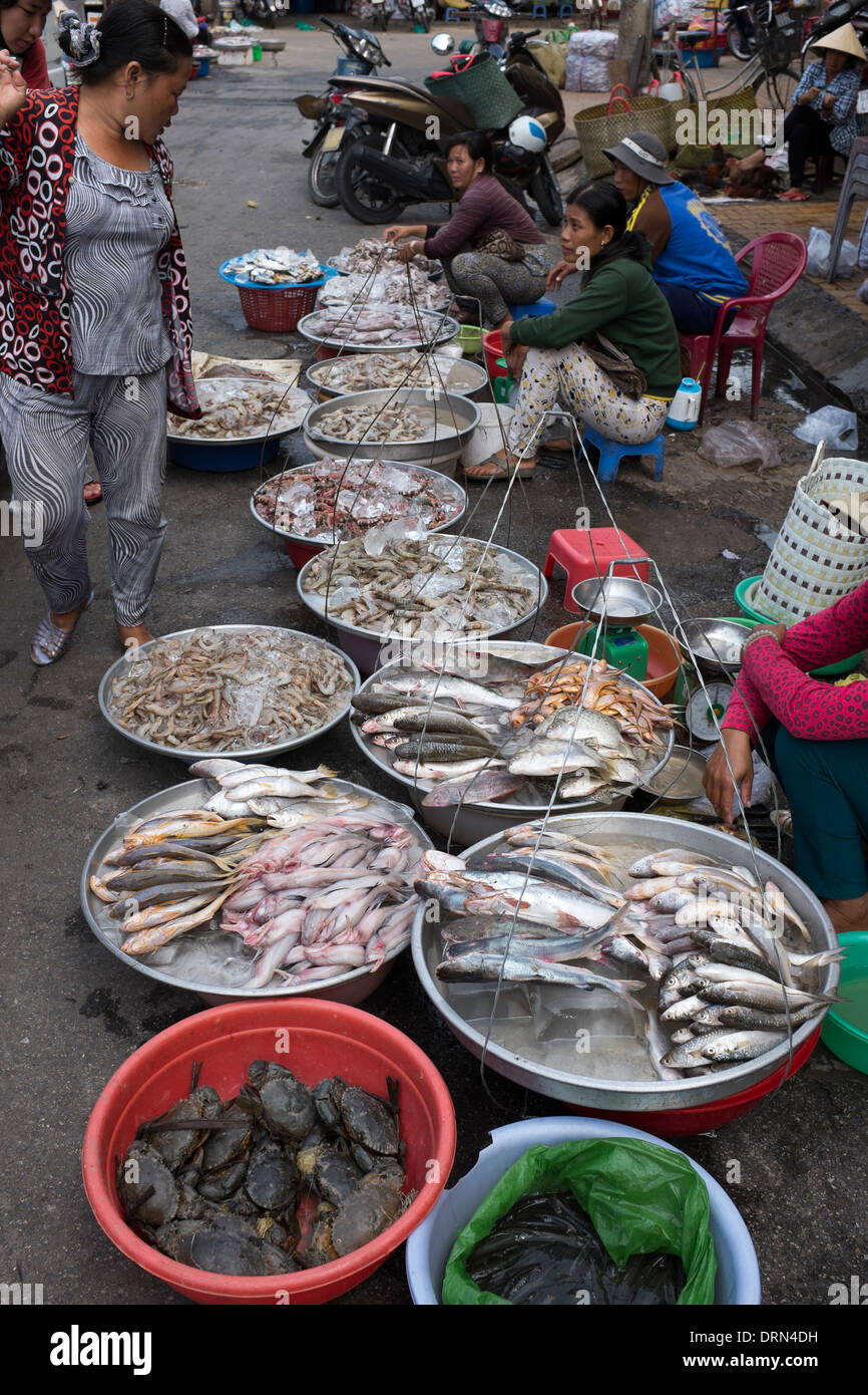 Fish Market My Tho Stock Photo