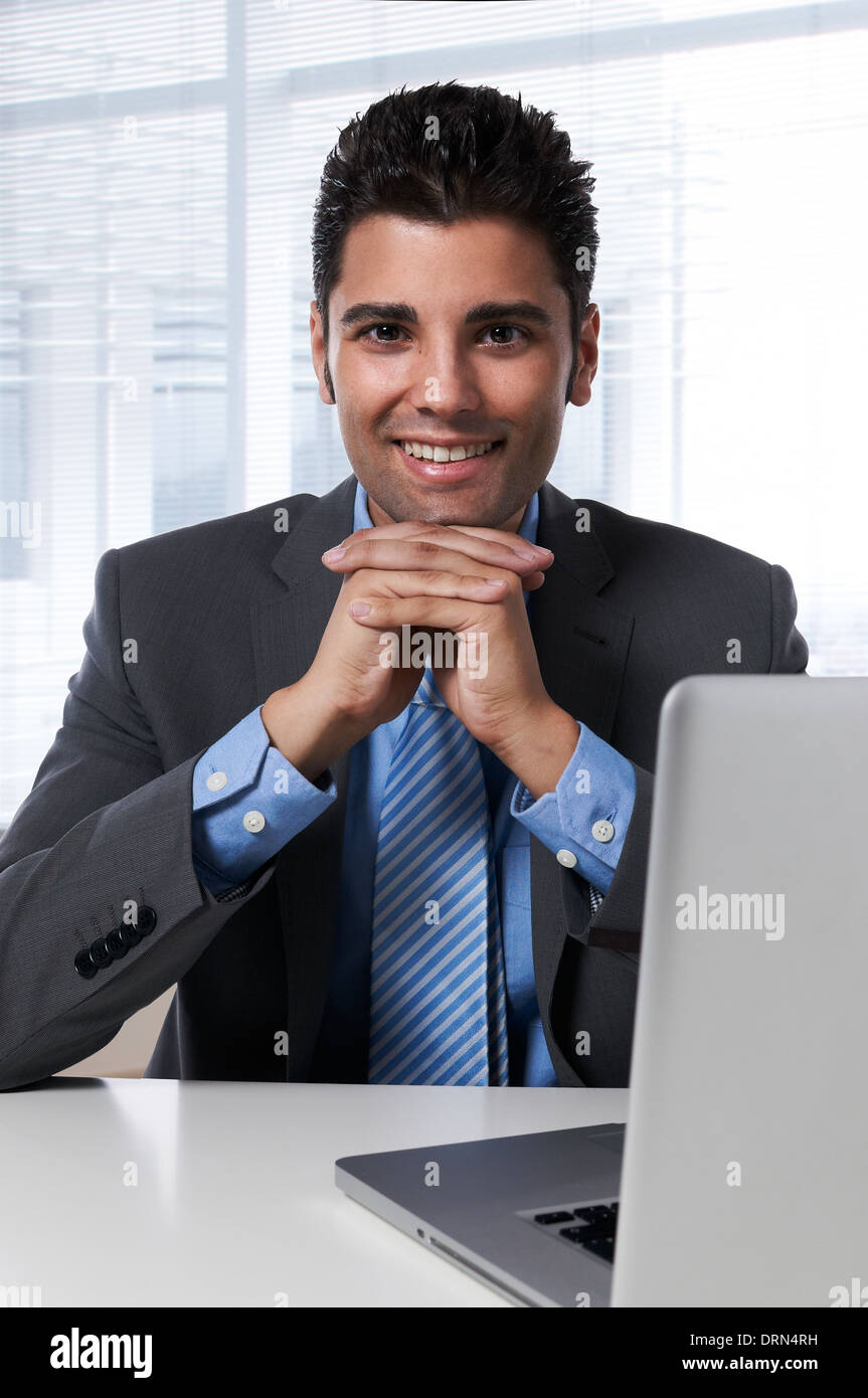 young successful business man at office Stock Photo