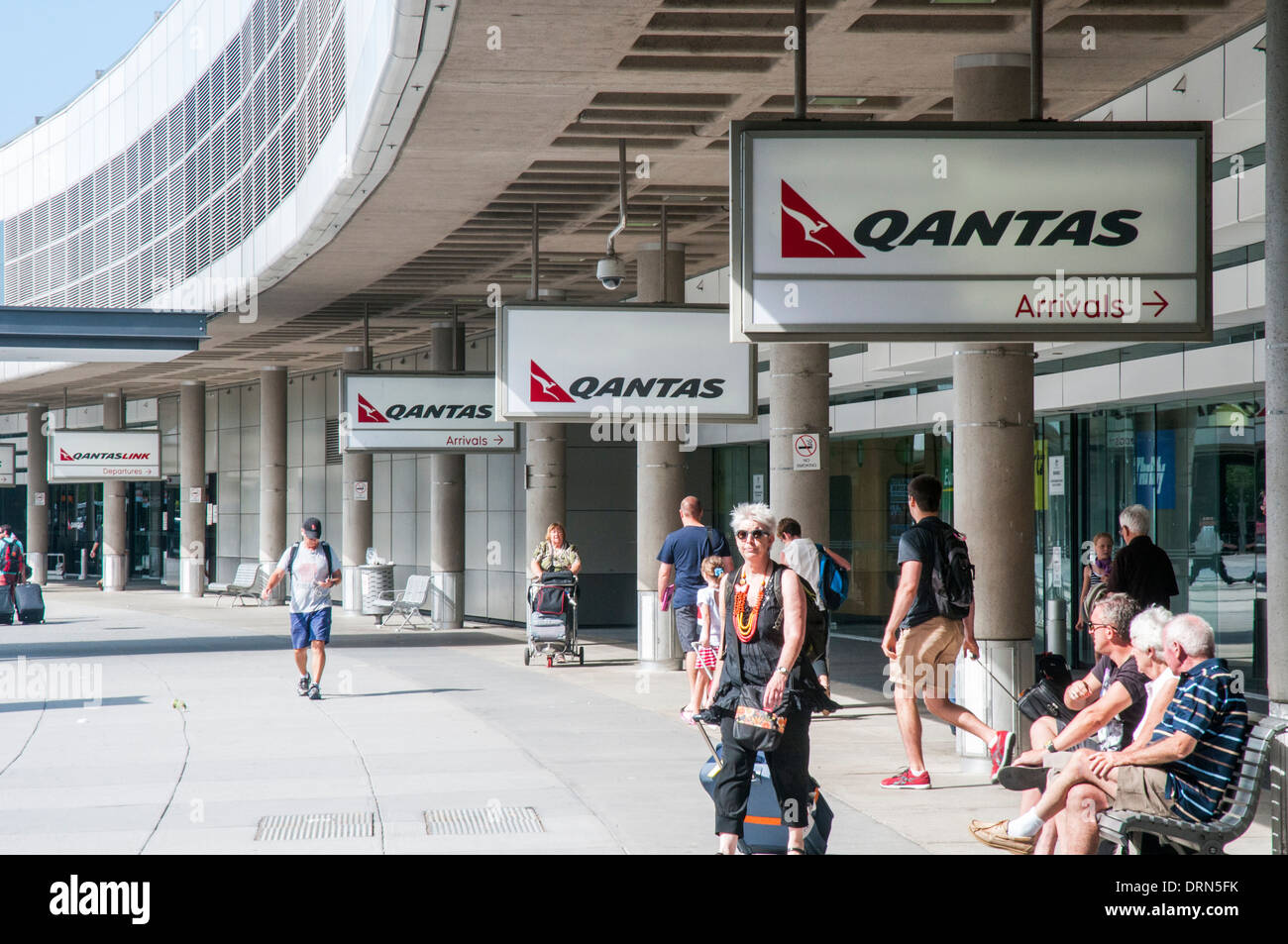 Outside the domestic terminal, Brisbane Airport, Queensland, Australia Stock Photo