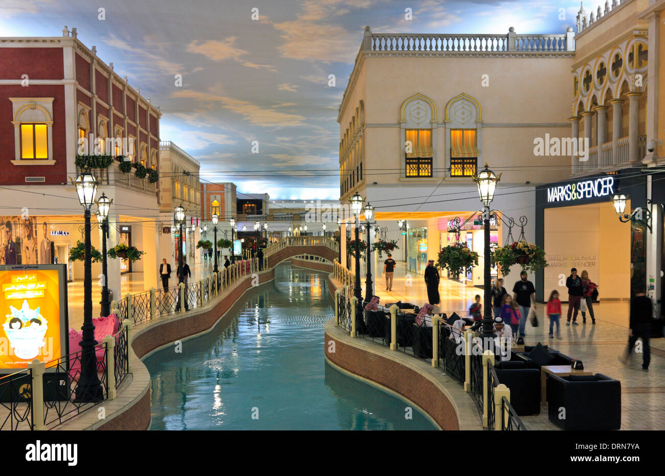 Inside the Villaggio Shopping Mall, Doha, Qatar Stock Photo