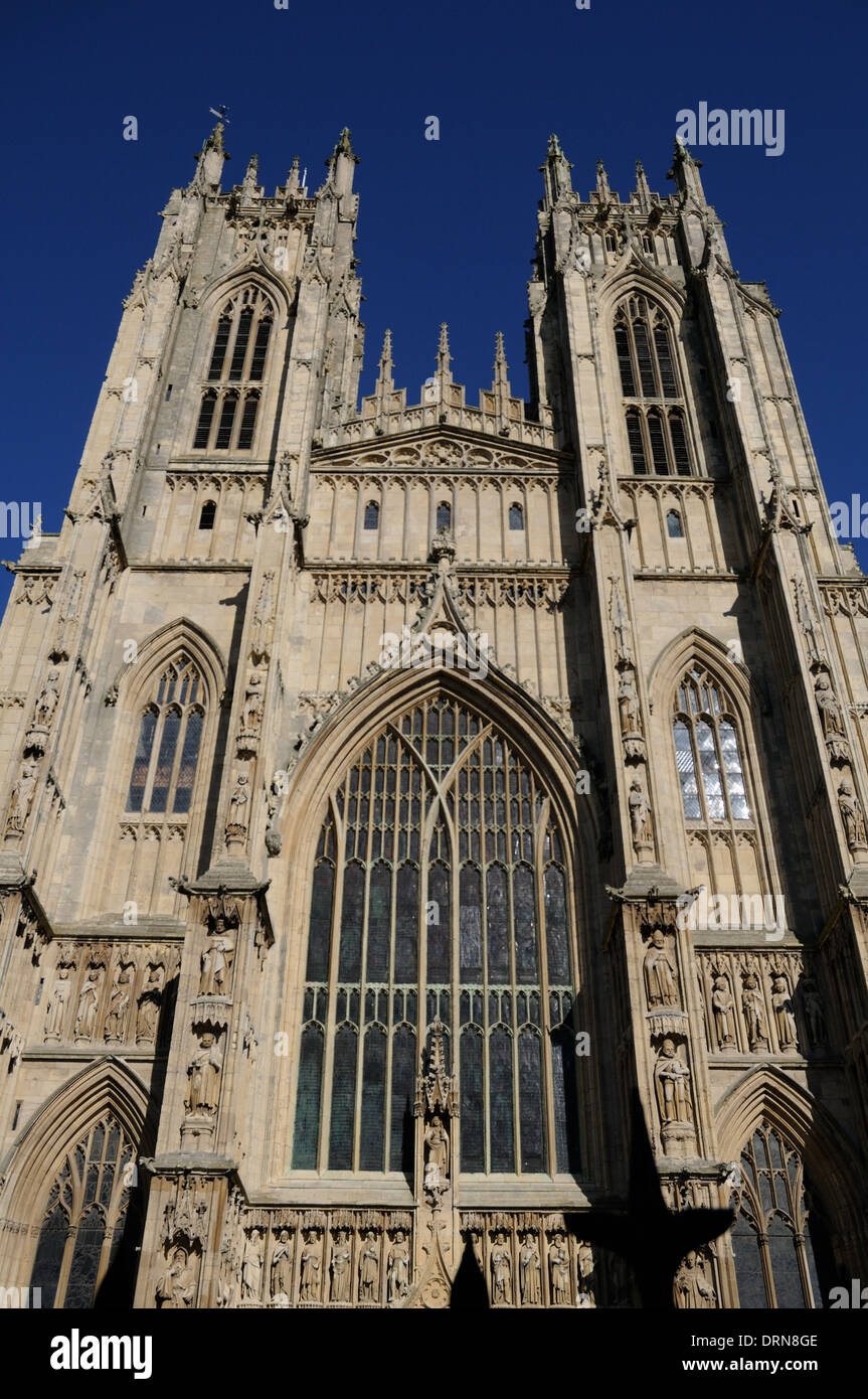 West towers of Beverley Minster, East Yorkshire, England Stock Photo