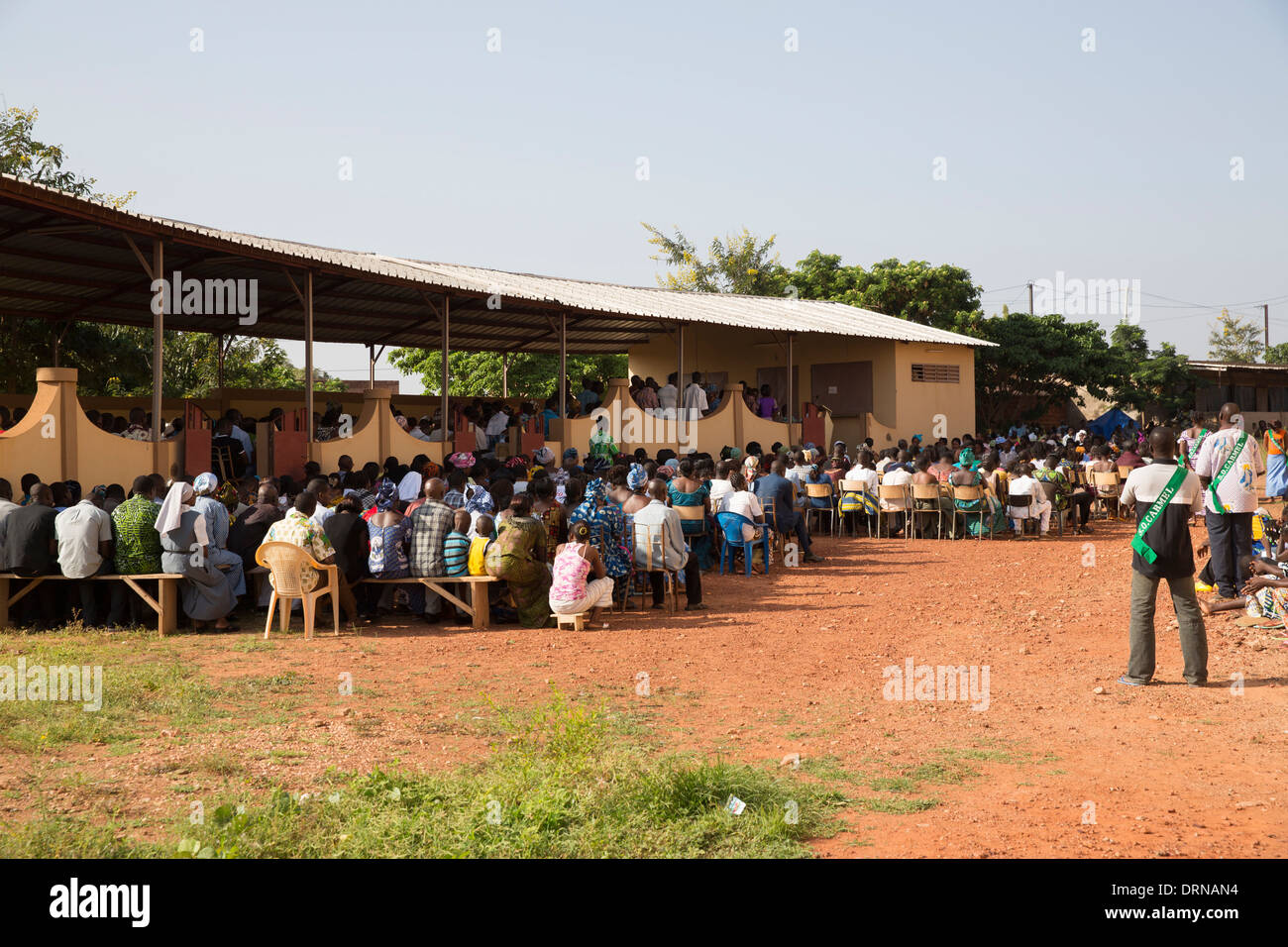 celebrating mass in Bobo Dioulasso, Burkina Faso Stock Photo