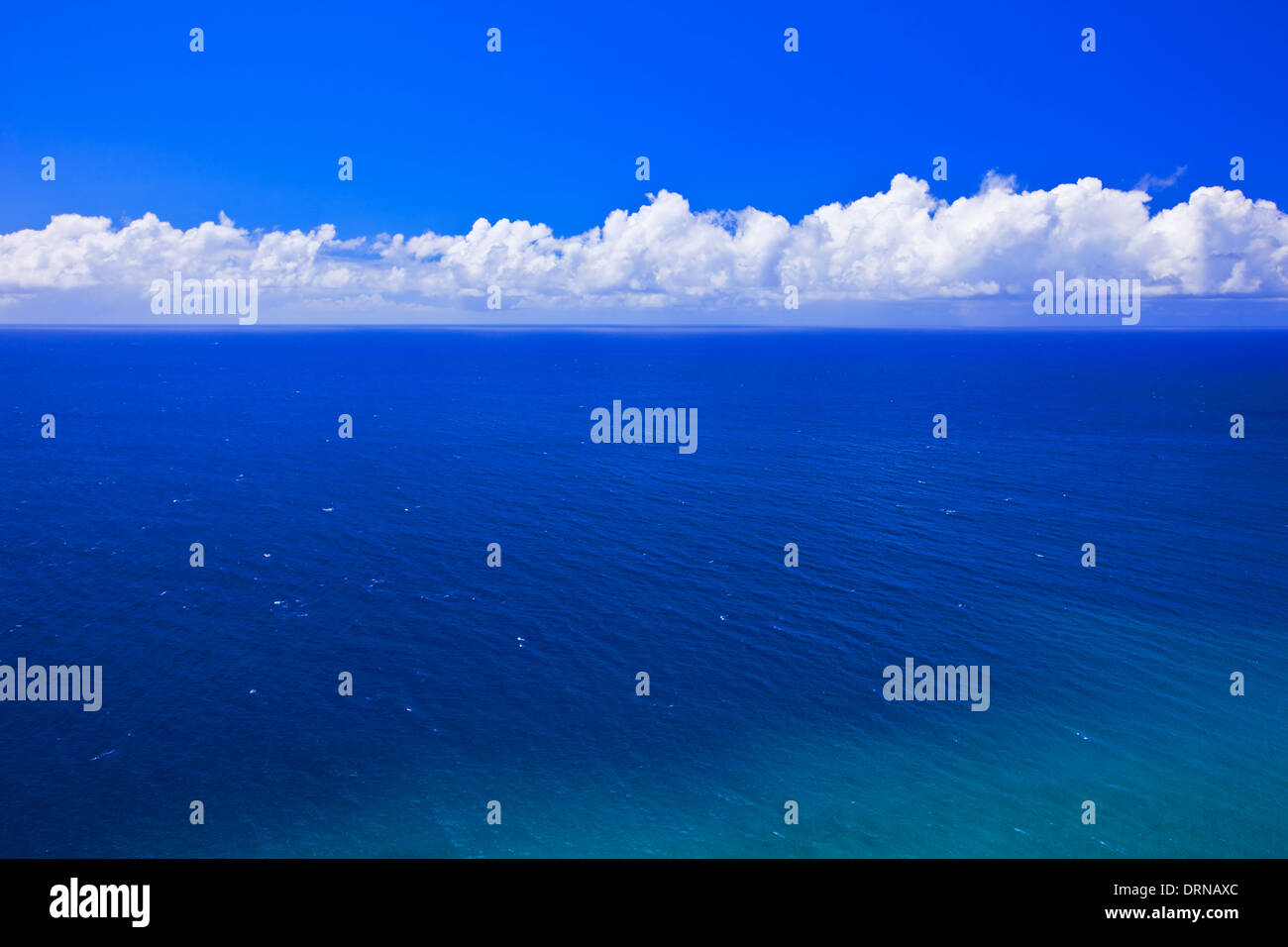 Tropical Ocean and Blue sky with White Clouds Stock Photo - Alamy