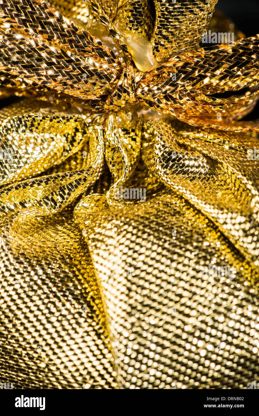 Shiny yellow textile background Stock Photo
