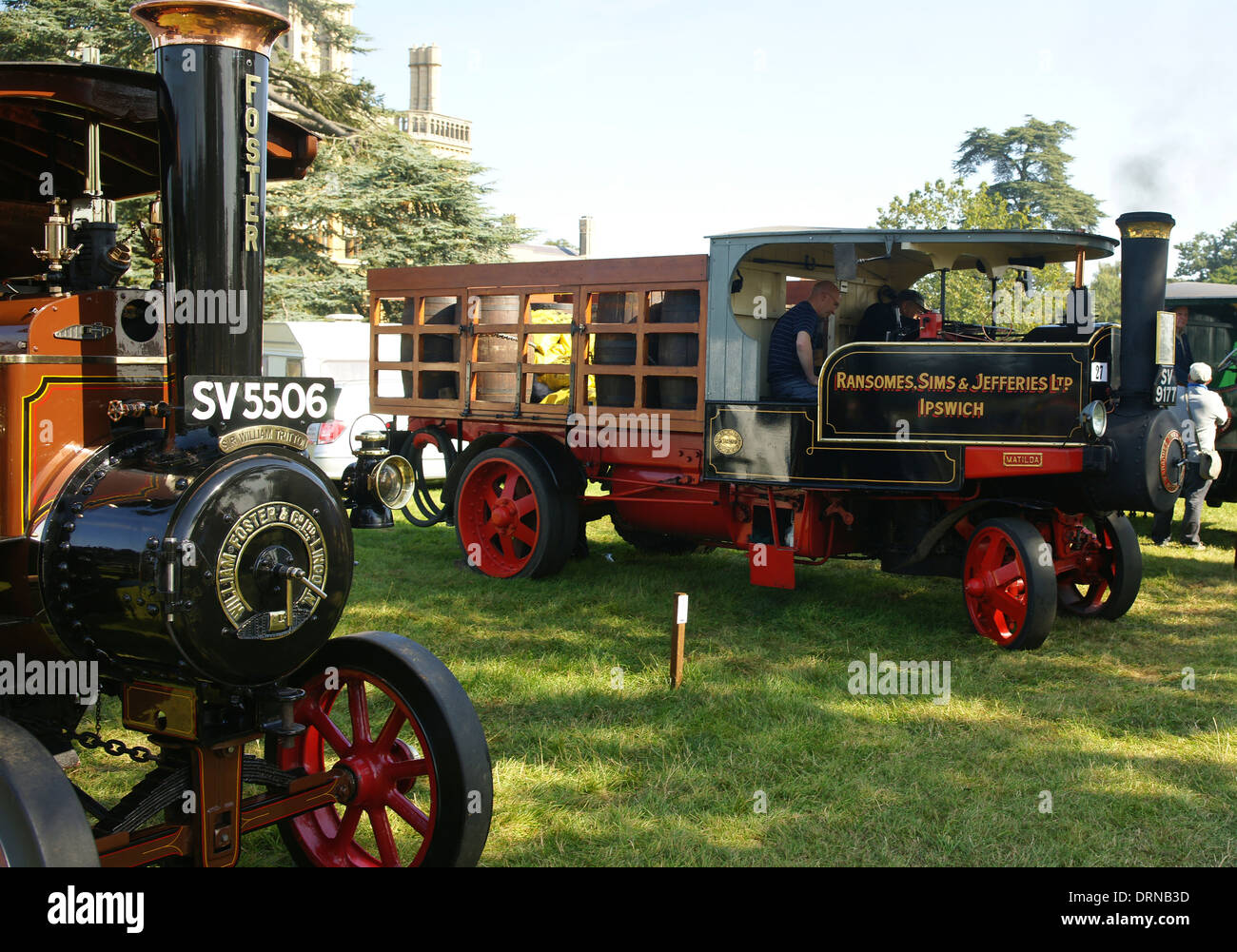 steam lorry steam wagon at Bedford Rally Stock Photo