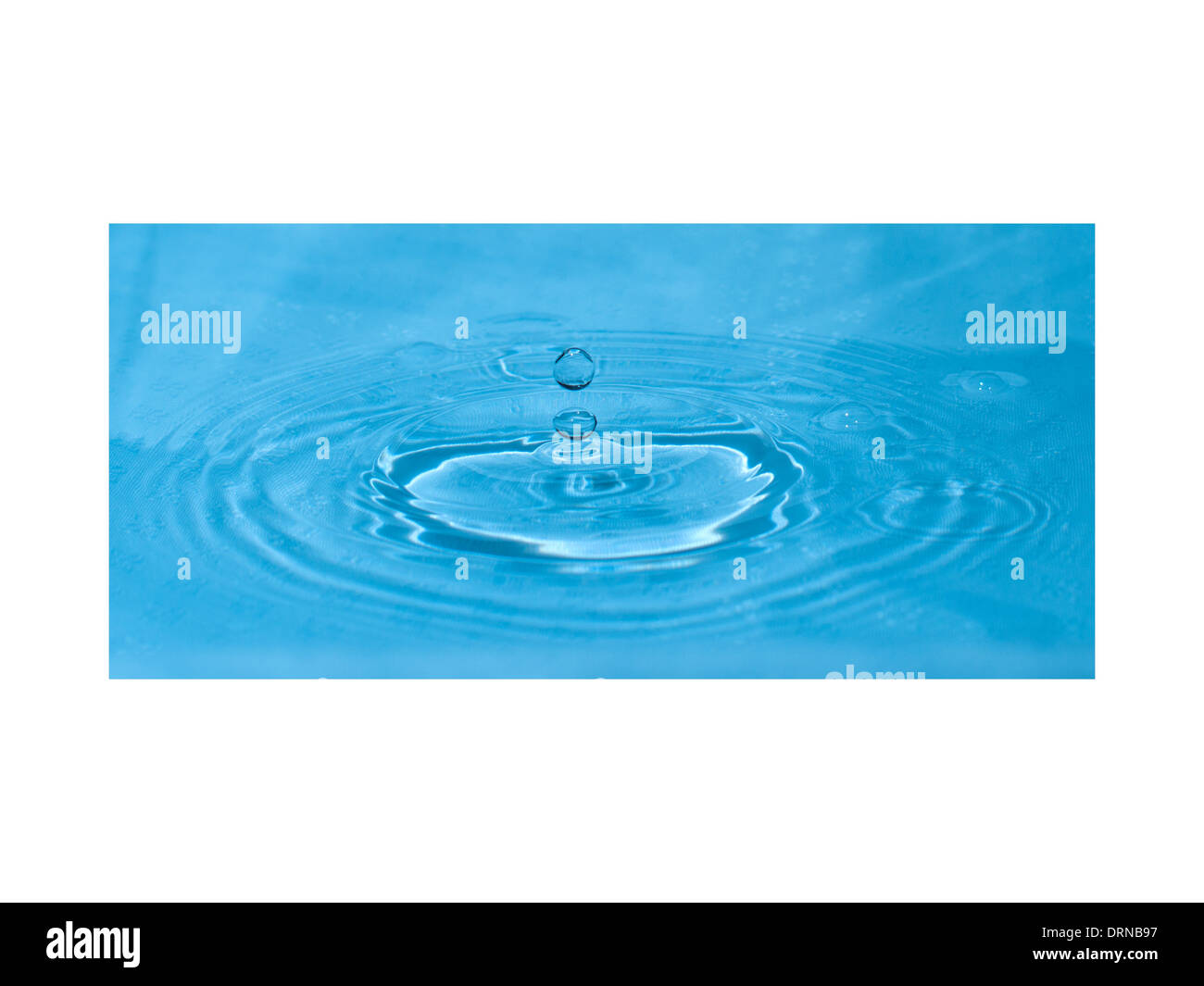 Blue water drops close up Stock Photo