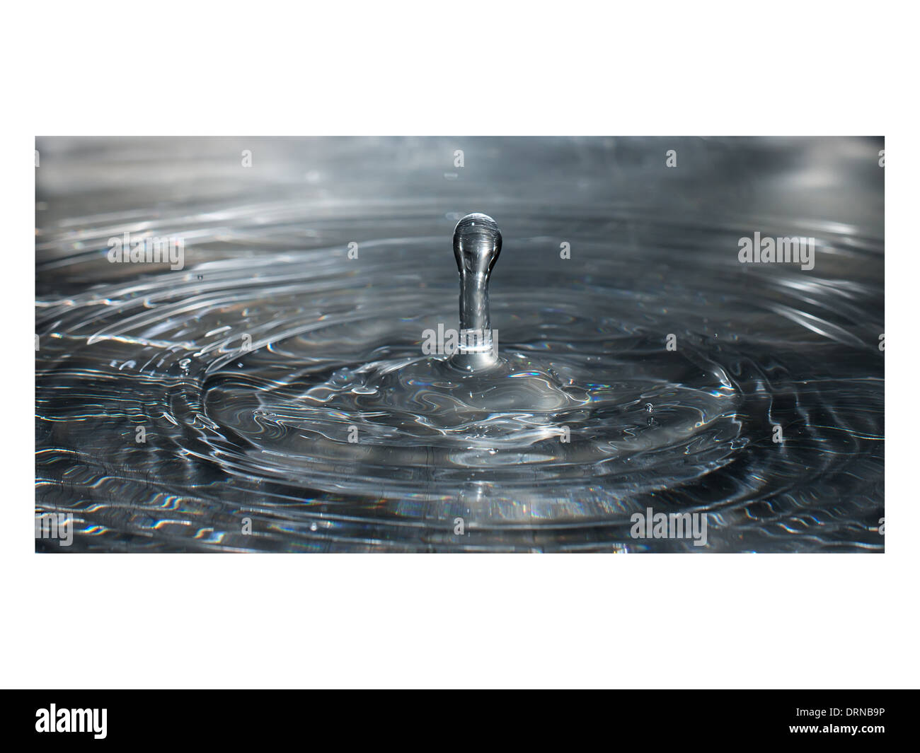 Water drops on metal color background Stock Photo