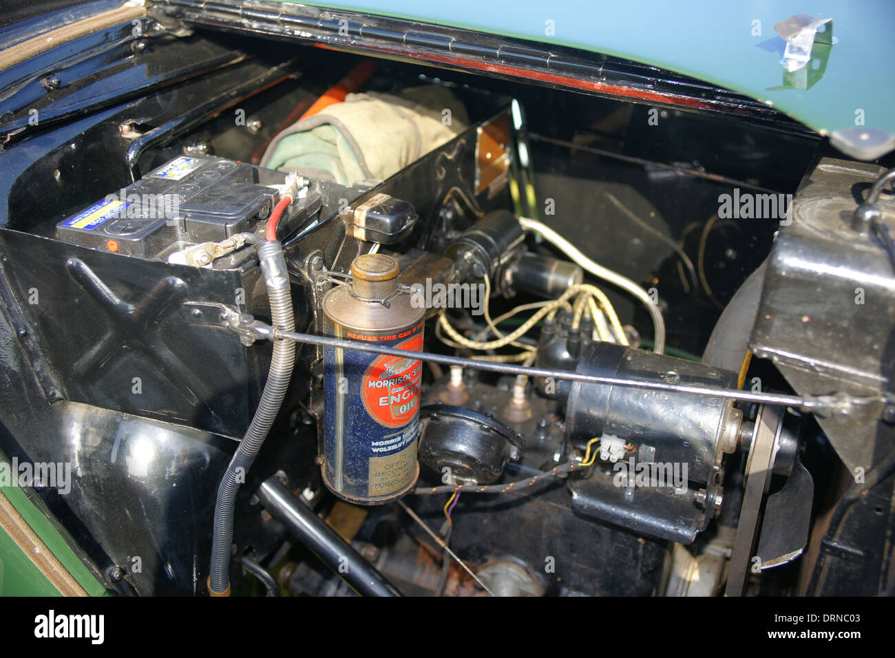 Morris 8 engine bay Stock Photo