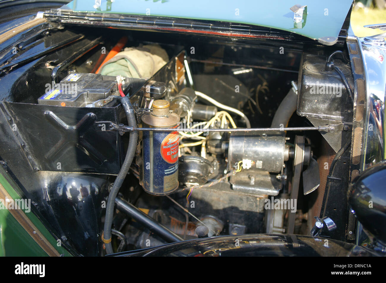 Morris 8 engine bay Stock Photo
