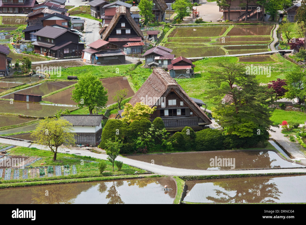 World Heritage Shirakawa-go in Gokayama area Stock Photo