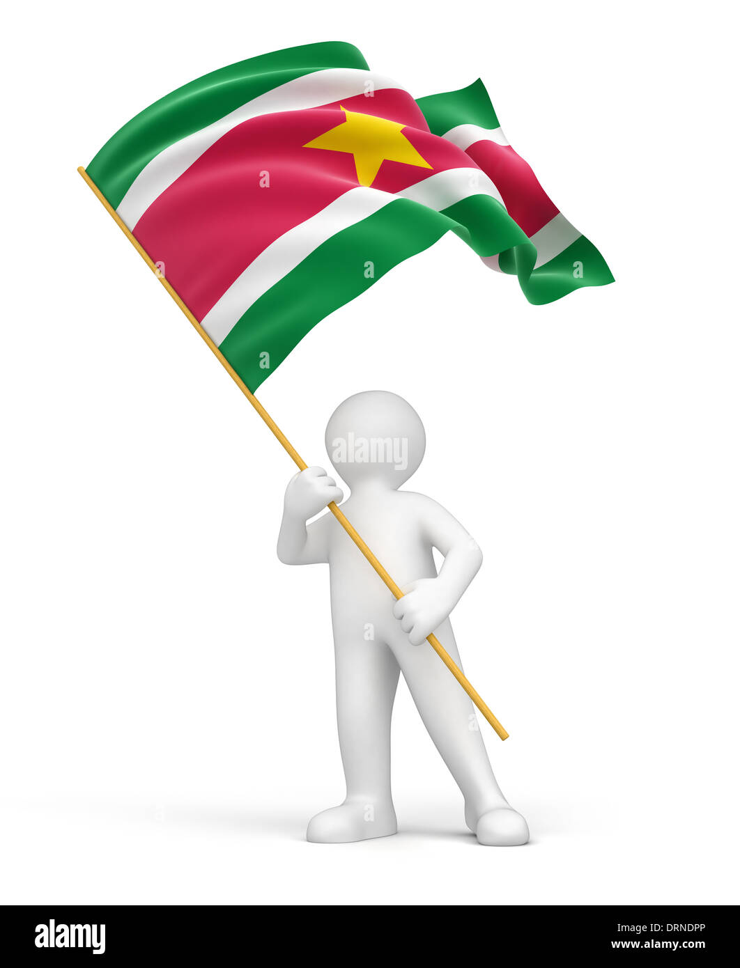 Man and Suriname flag (clipping path included Stock Photo - Alamy