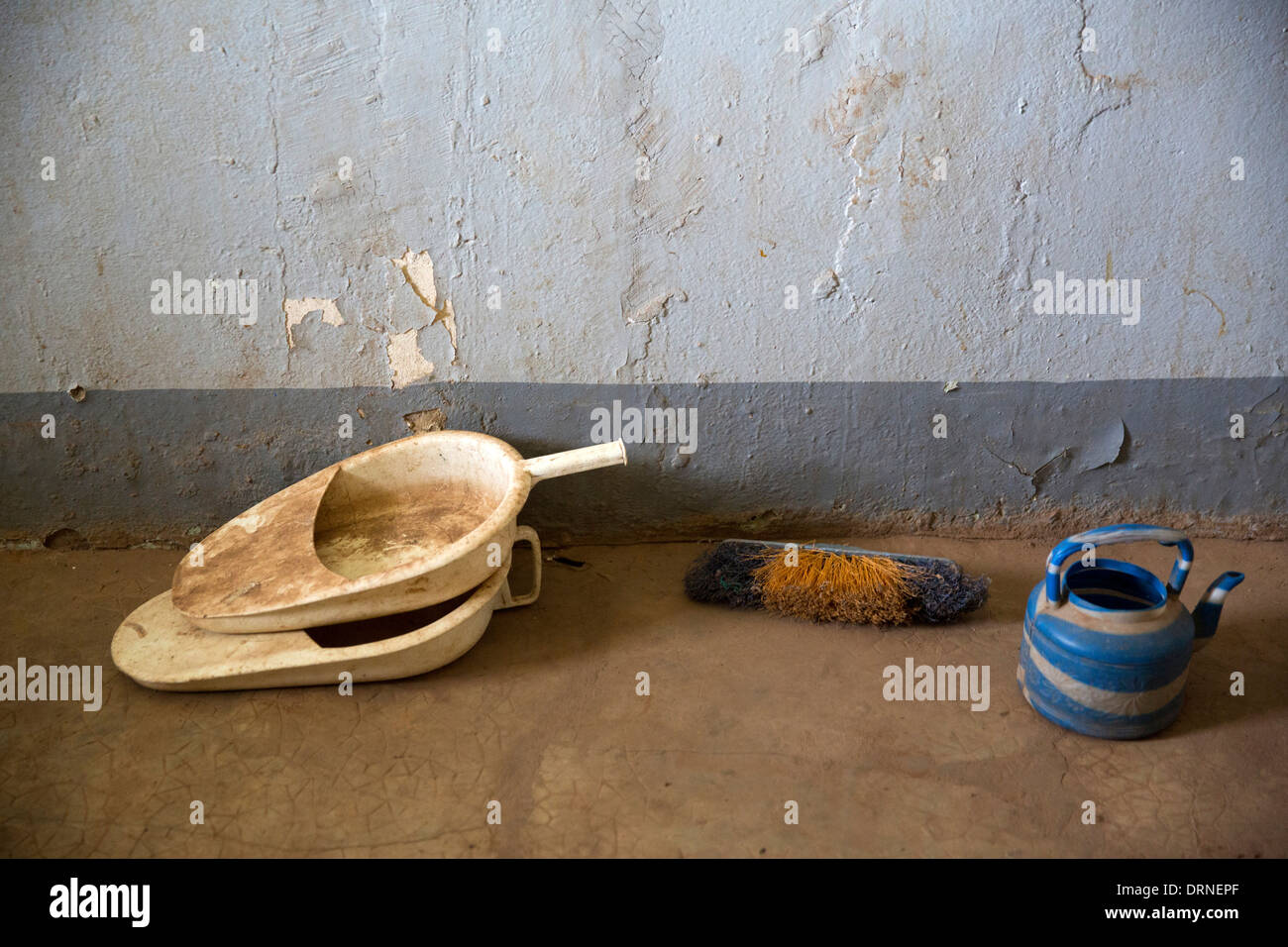 bedpans in rural medical centre, Burkina Faso, Africa Stock Photo