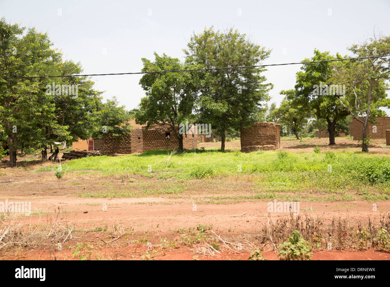 mud brick huts in Burkina Faso, Africa Stock Photo