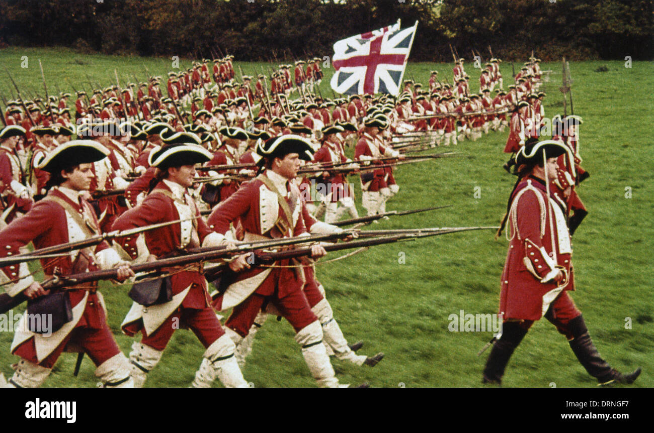 BARRY LYNDON 1975 Warner Bros film. Lyndon played by Ryan O'Neal (third  from left) joins the English Army in Ireland Stock Photo - Alamy