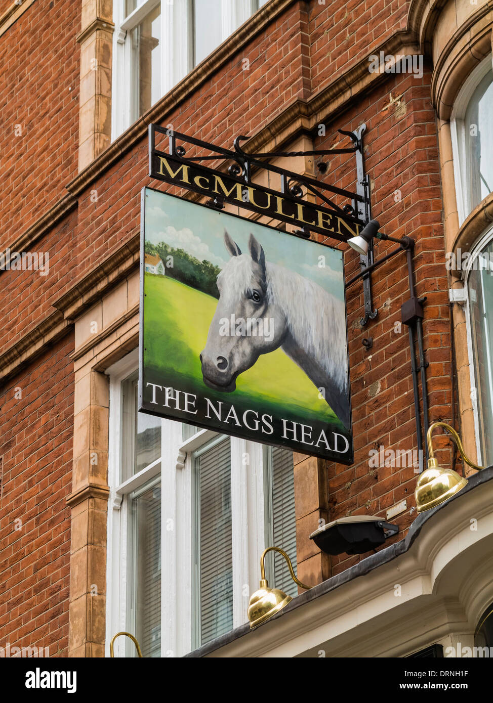 The Nags Head pub sign in London, England, UK Stock Photo