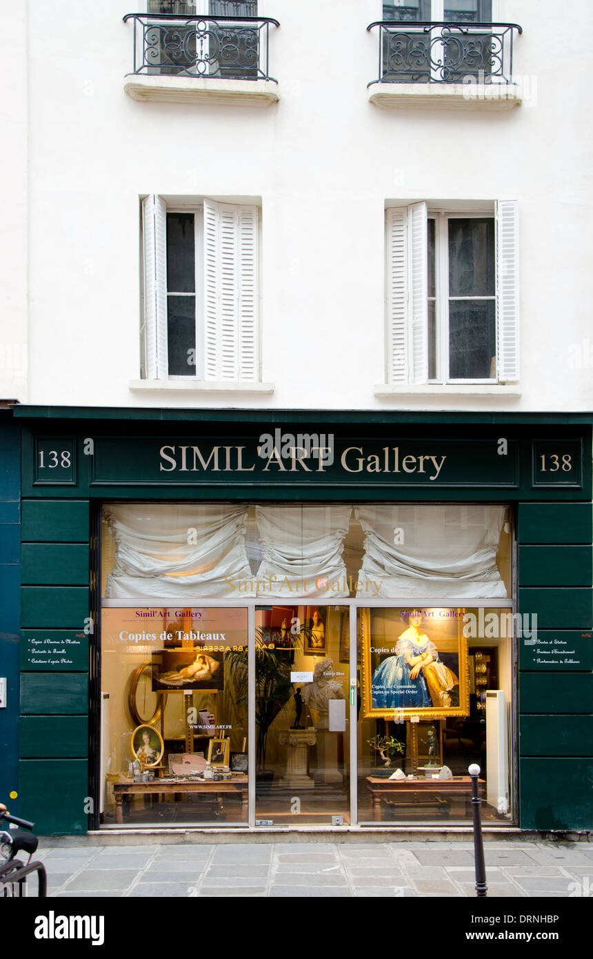 Facade of the Simil art gallery in Paris, France Stock Photo Alamy