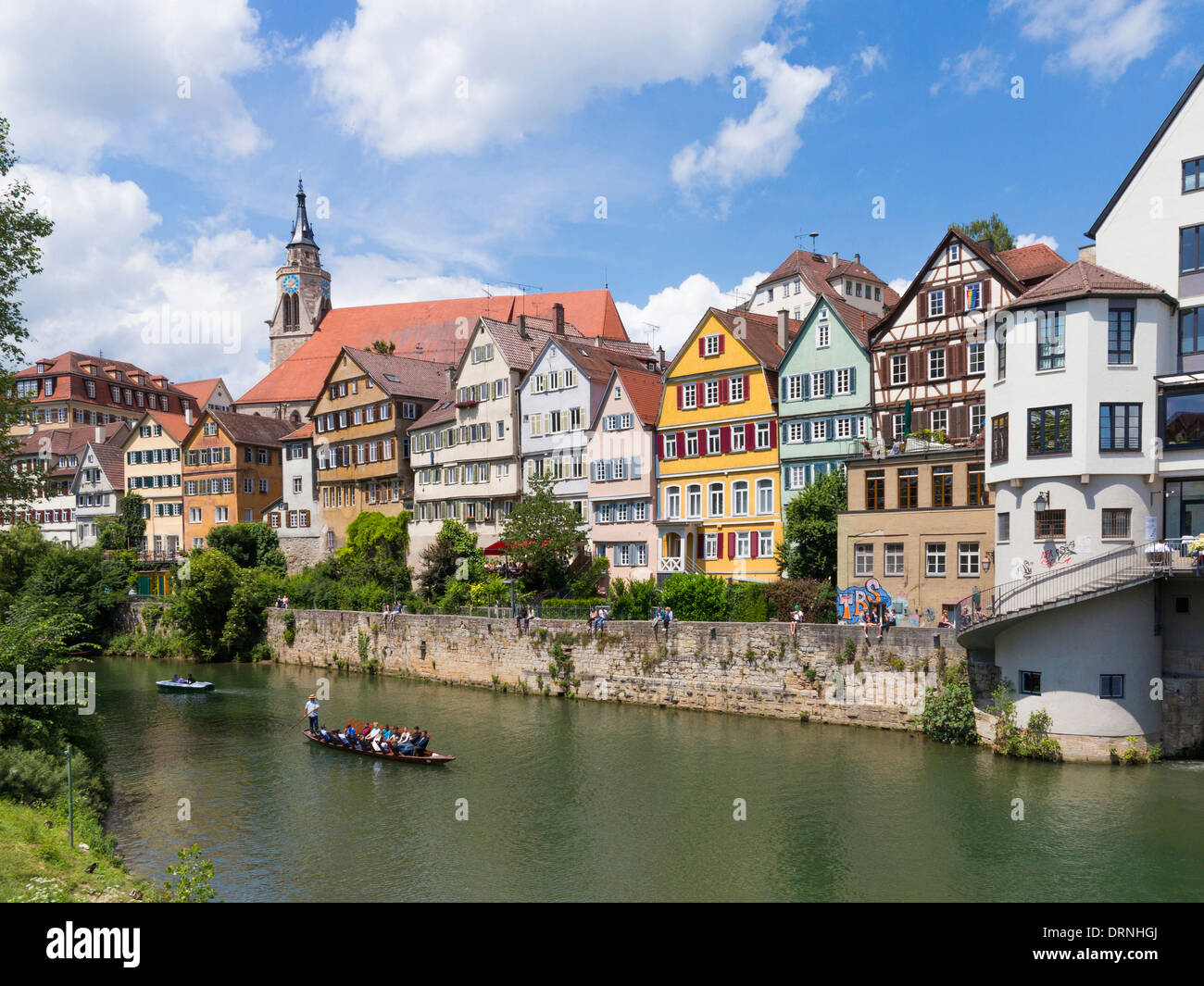 Germany Tubingen, an old town on the River Neckar Stock Photo