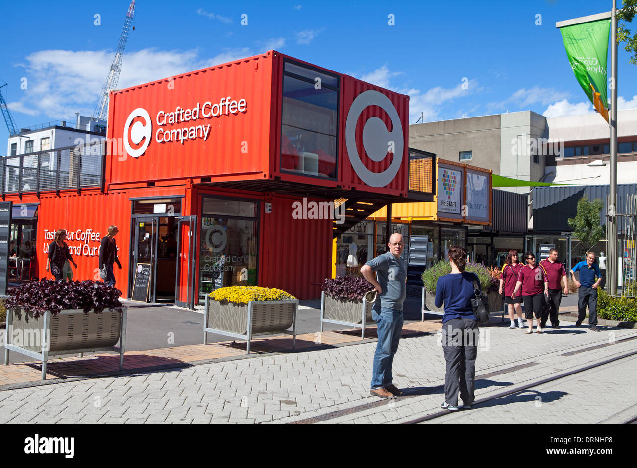 Container mall christchurch new zealand hires stock photography and