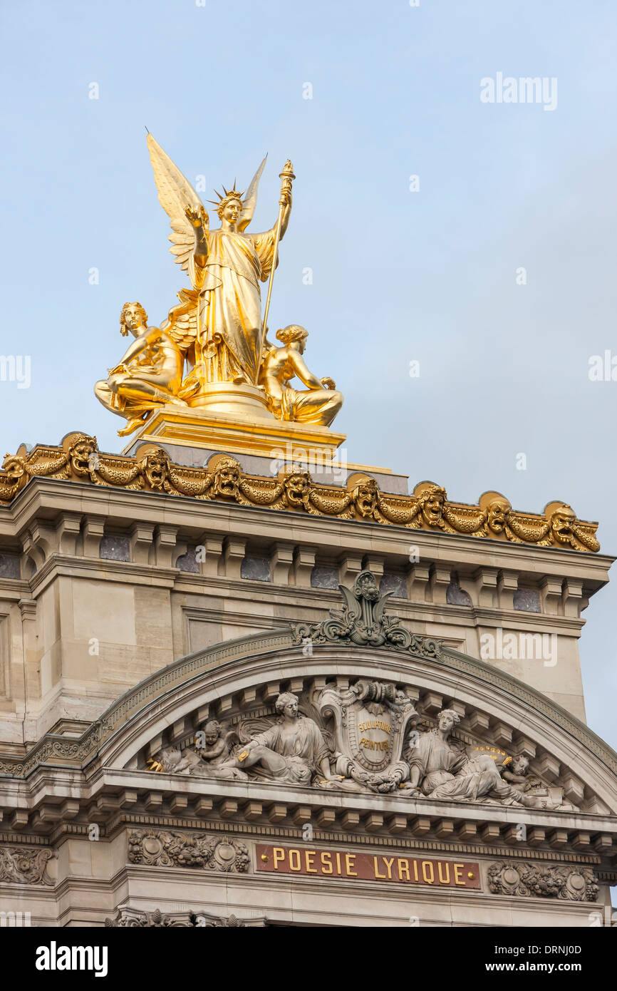 Opera House - Poesie Lyrique - in Paris, France Stock Photo