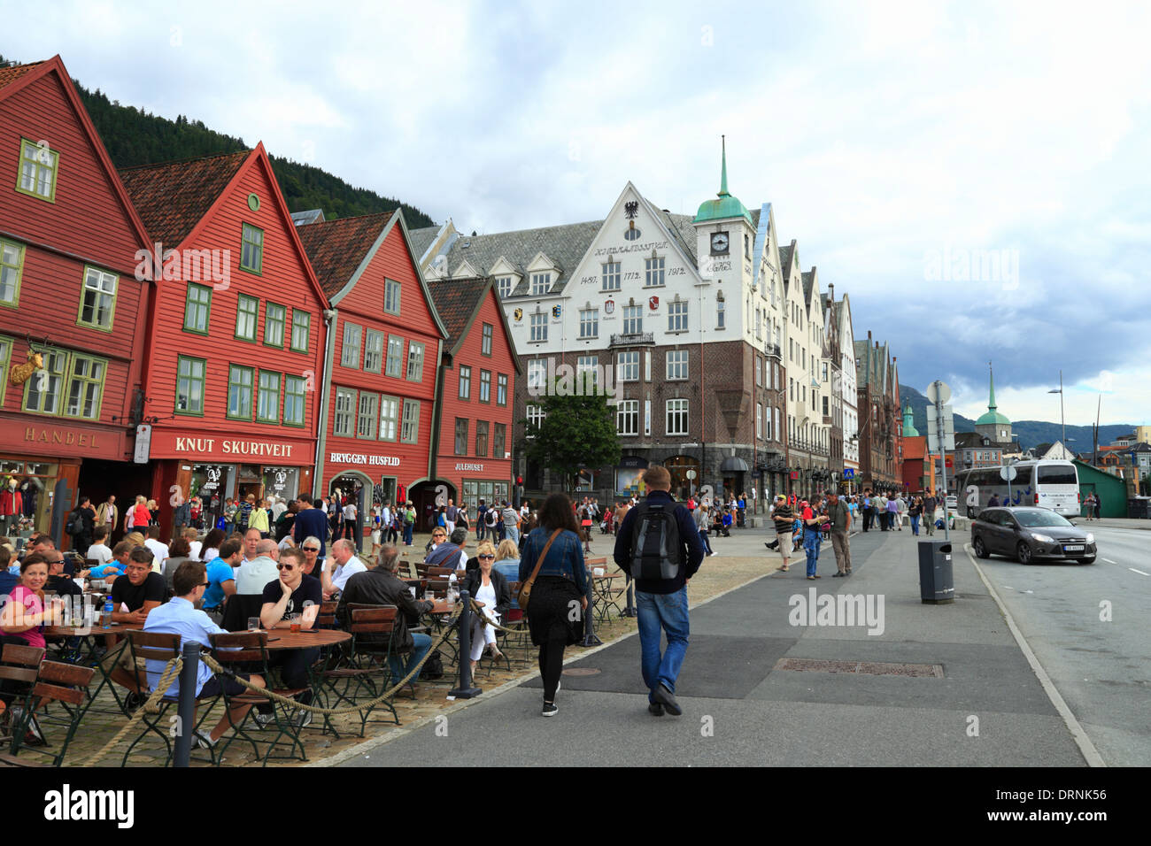 The UNESCO World Heritage Site, Bryggen, in Bergen, Norway Stock Photo