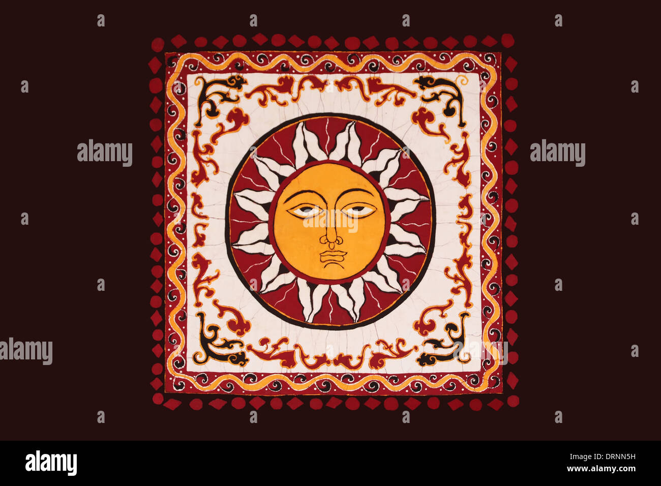 sun totem flag of Sri Lanka Stock Photo